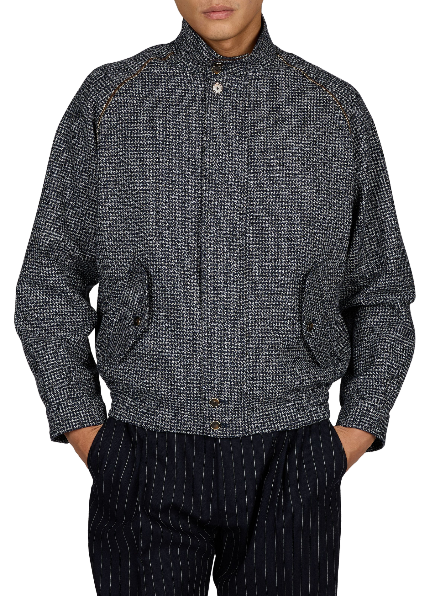 Oversized cotton and wool jacket DROLE DE MONSIEUR Blue