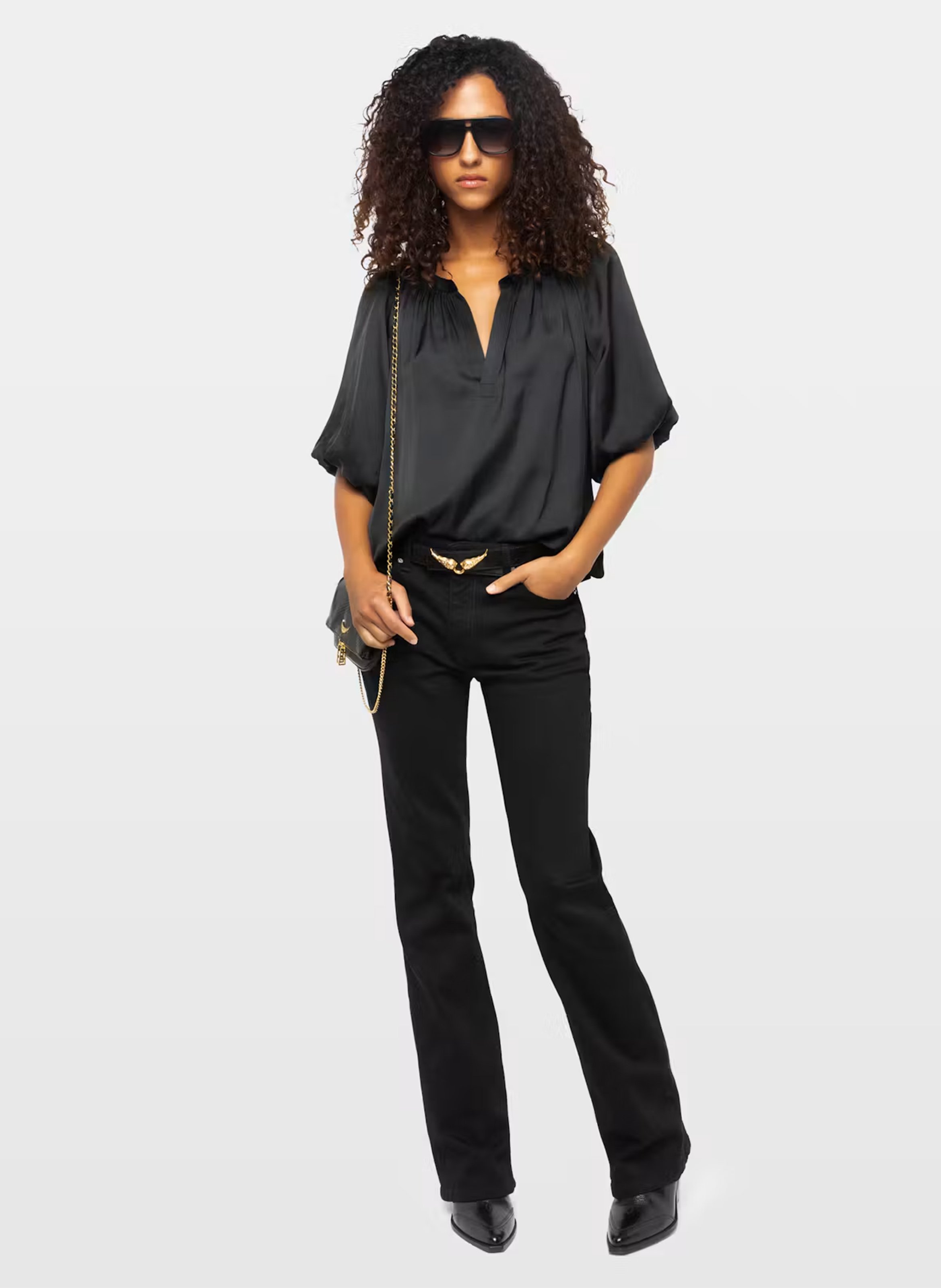 Ruime blouse met V-hals ZADIG&VOLTAIRE Zwart