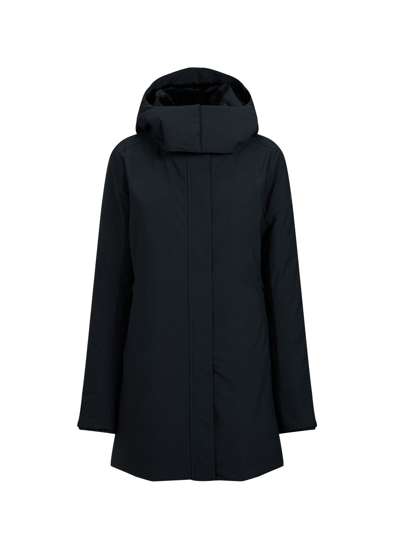 Gerade geschnittene Daunenjacke mit Kapuze SAMANTAH SAVE THE DUCK Schwarz