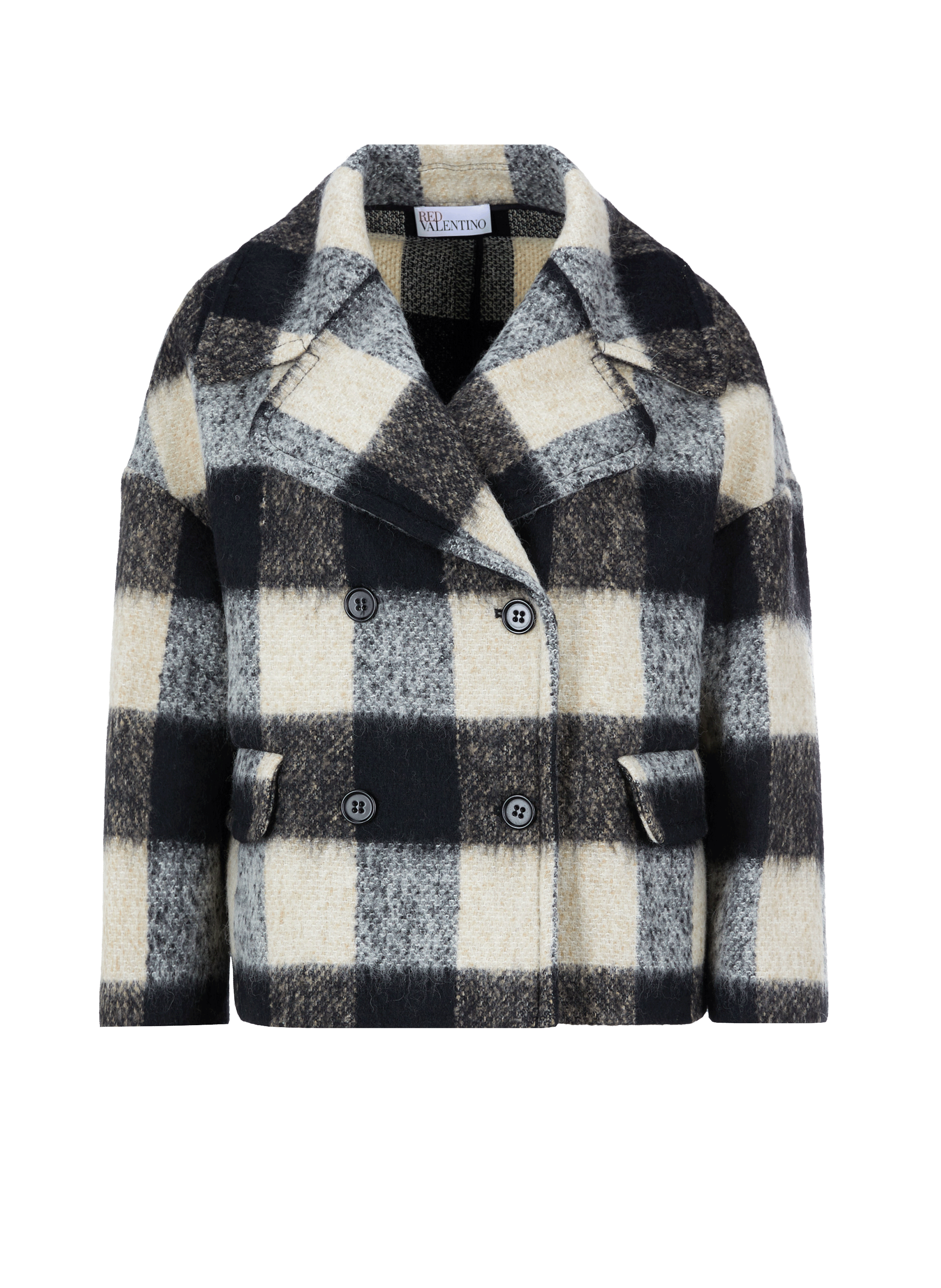 Veste à carreaux en laine