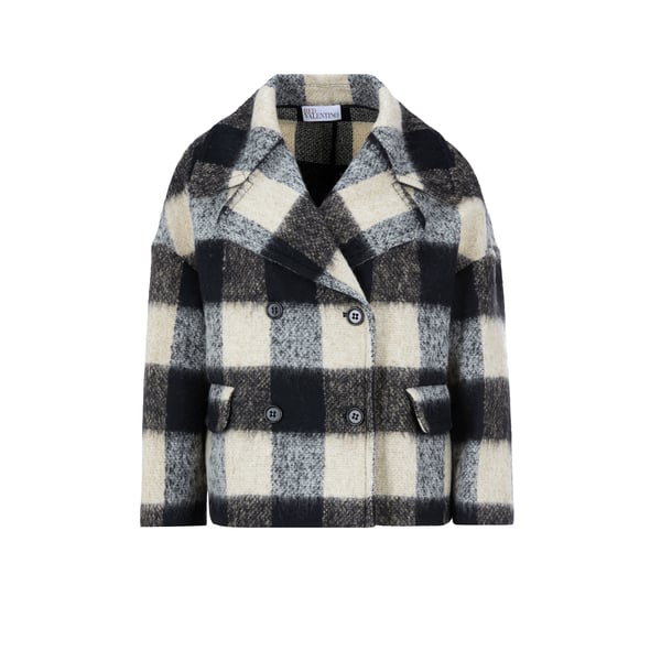 Veste à carreaux en laine