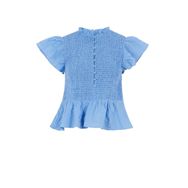 Top smocké en coton organique