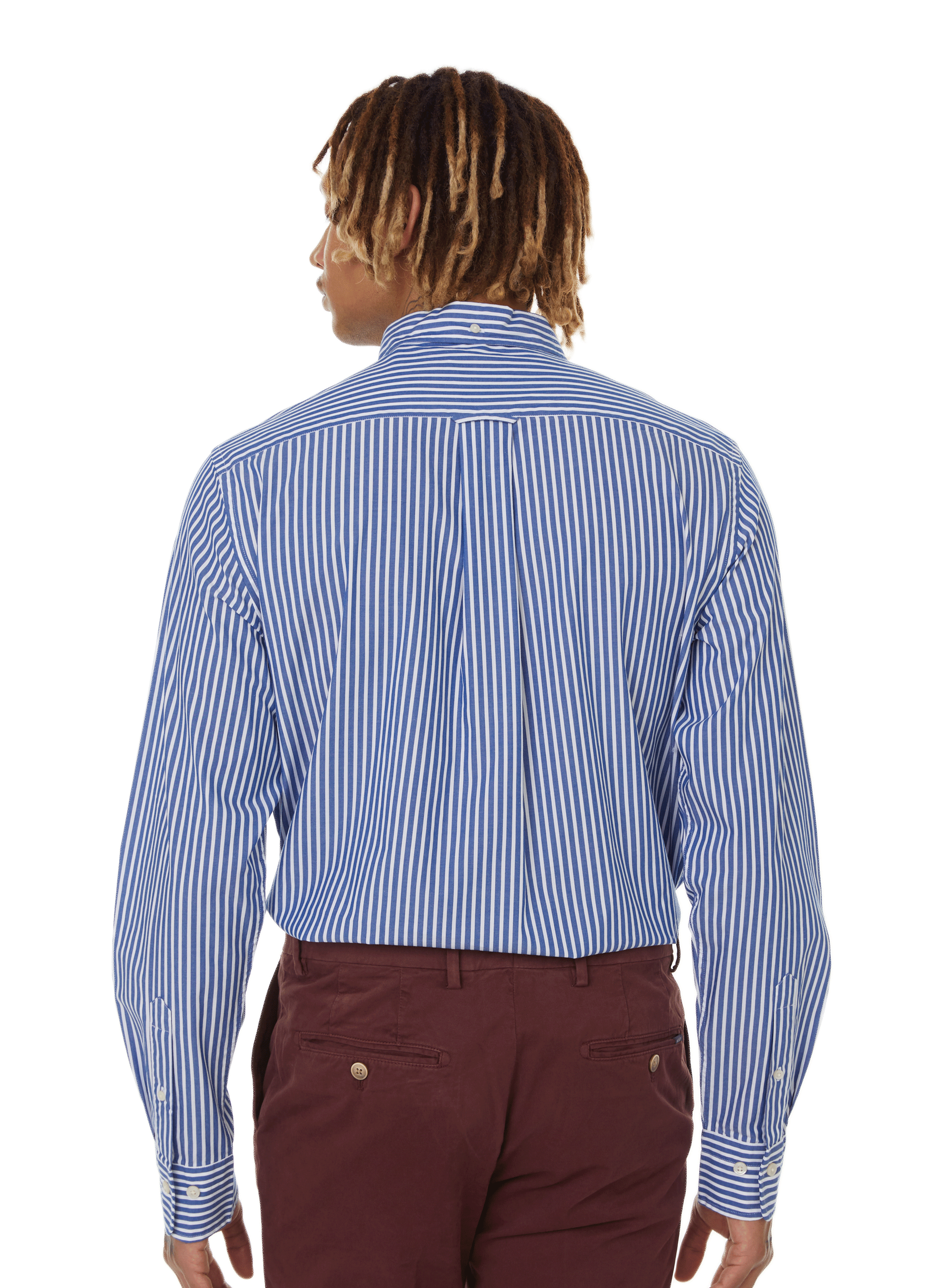 Striped cotton shirt GANT Blue