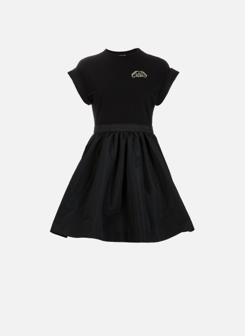 فستان ترابيز من القطن باللون الأسود من ألكسندر ماكوين 