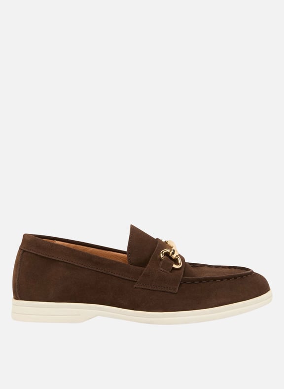 Derbies en cuir velours octave Marron by JONAK JONAK Derbies en cuir velours octave Marron