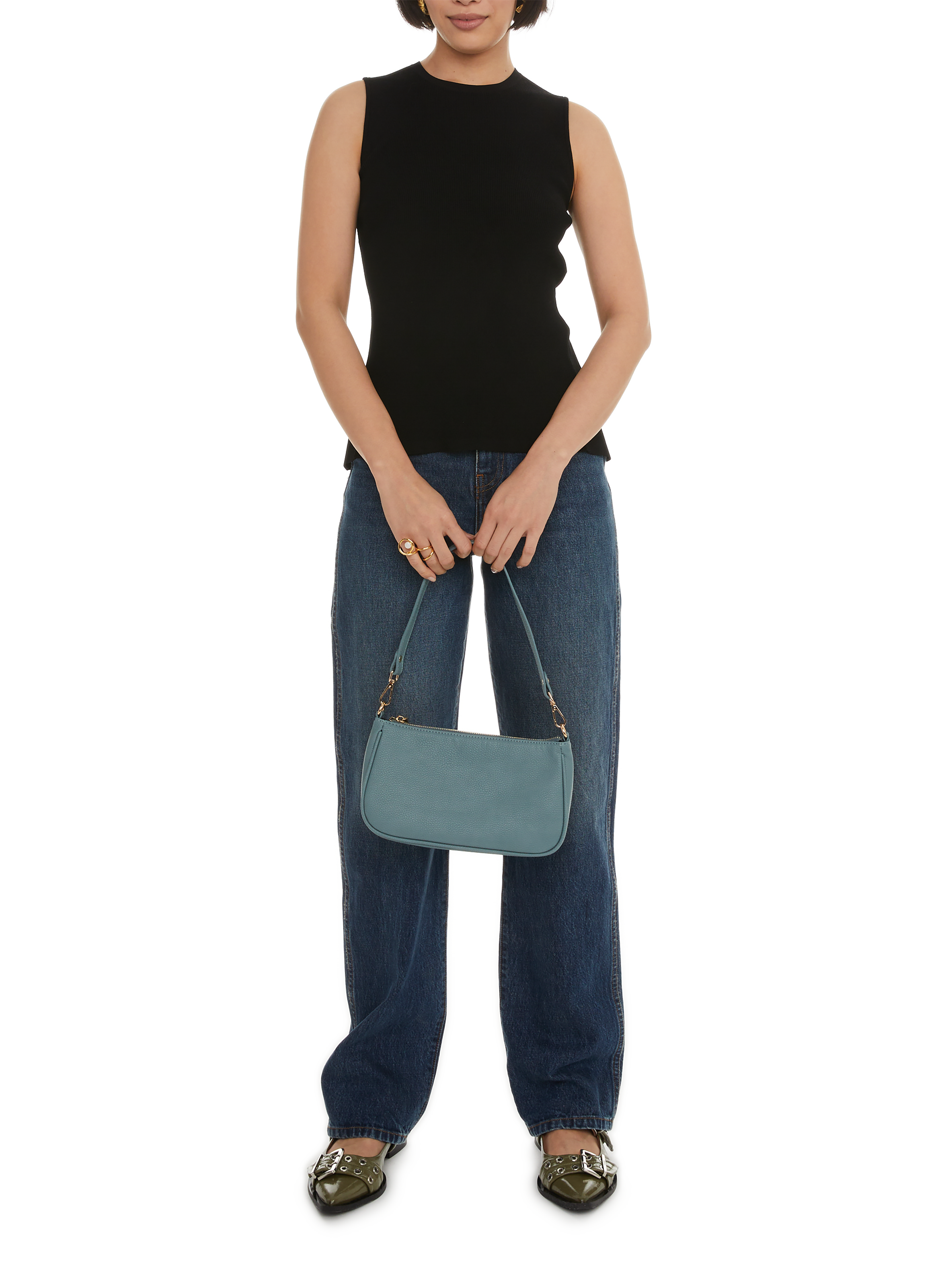 Sac à main uni AU PRINTEMPS PARIS Bleu