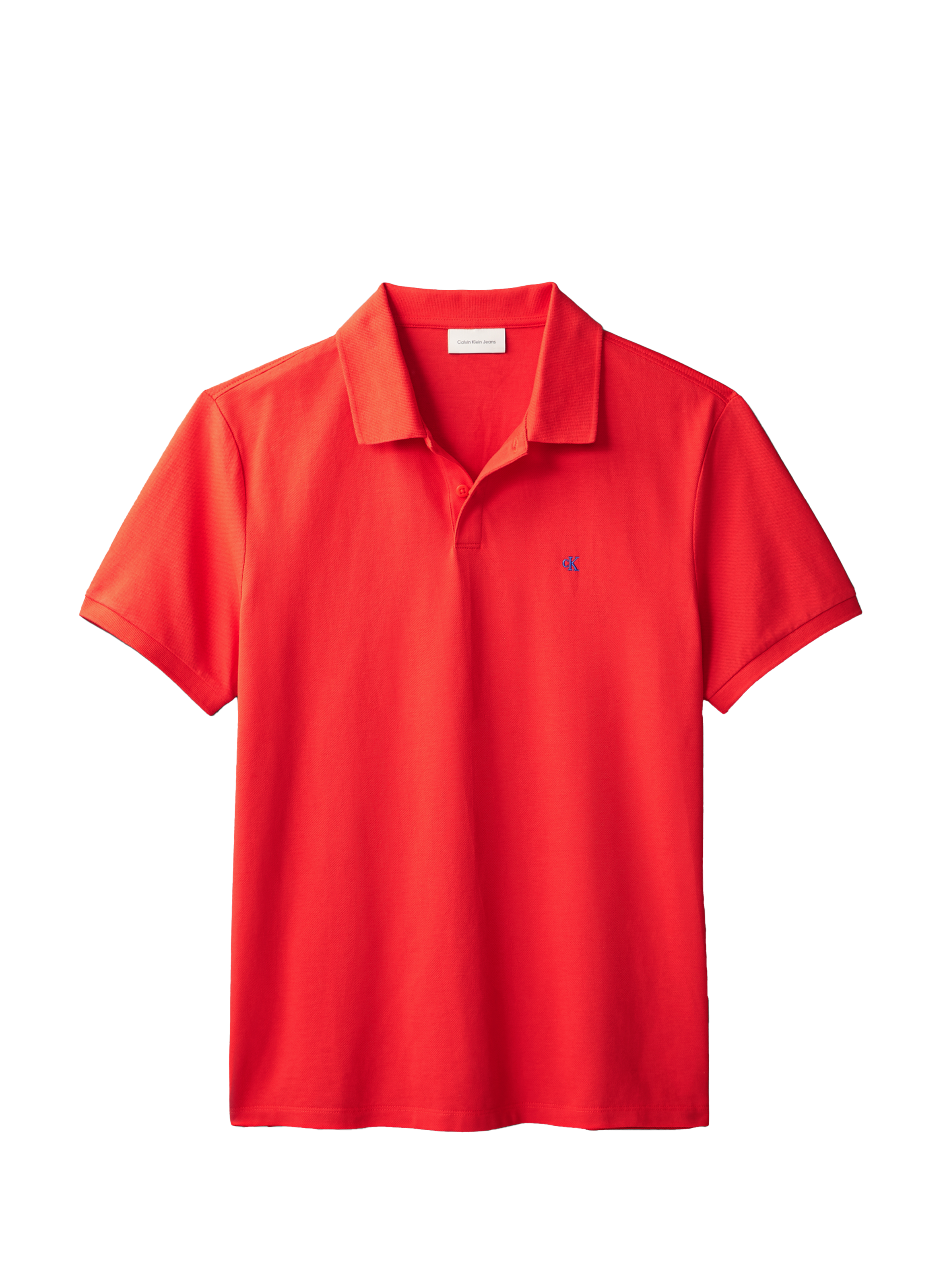 Polo manches courtes en coton CALVIN KLEIN Rouge