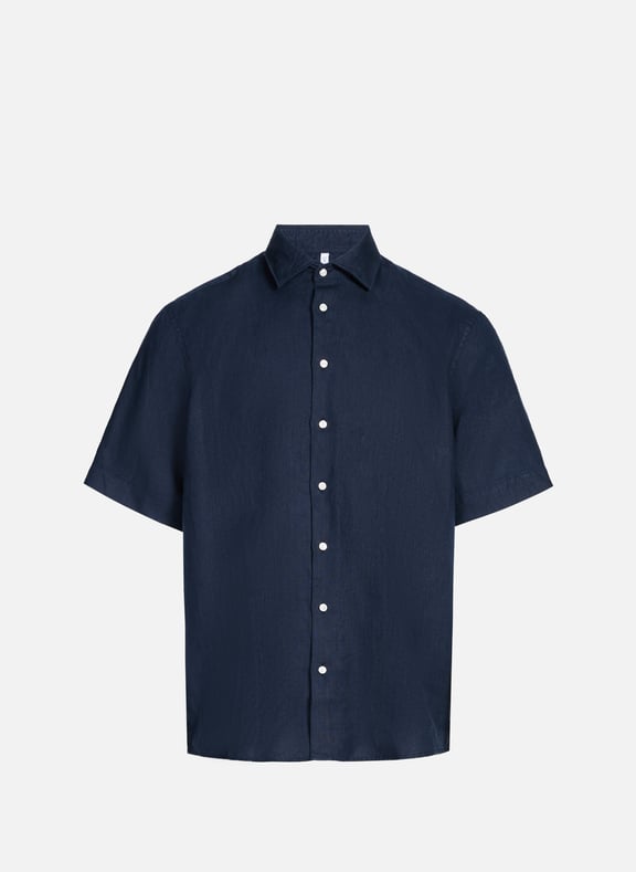 Plain linen shirt Blue by SEIDENSTICKER SEIDENSTICKER Plain linen shirt Blue