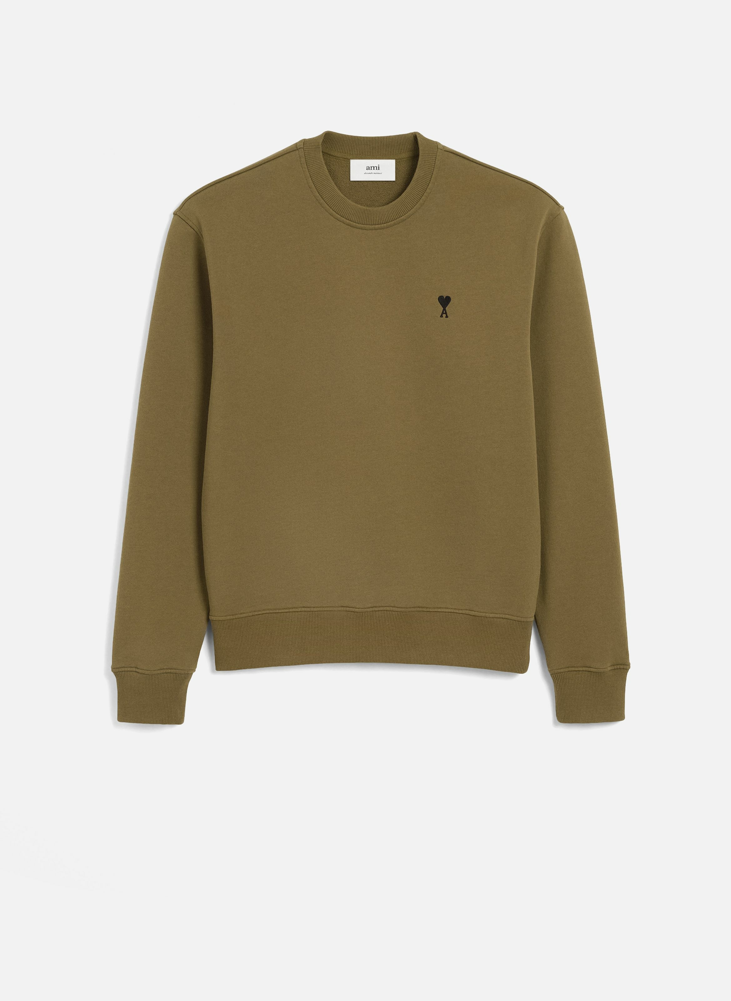 Sweatshirt ami de coeur en coton AMI PARIS Vert