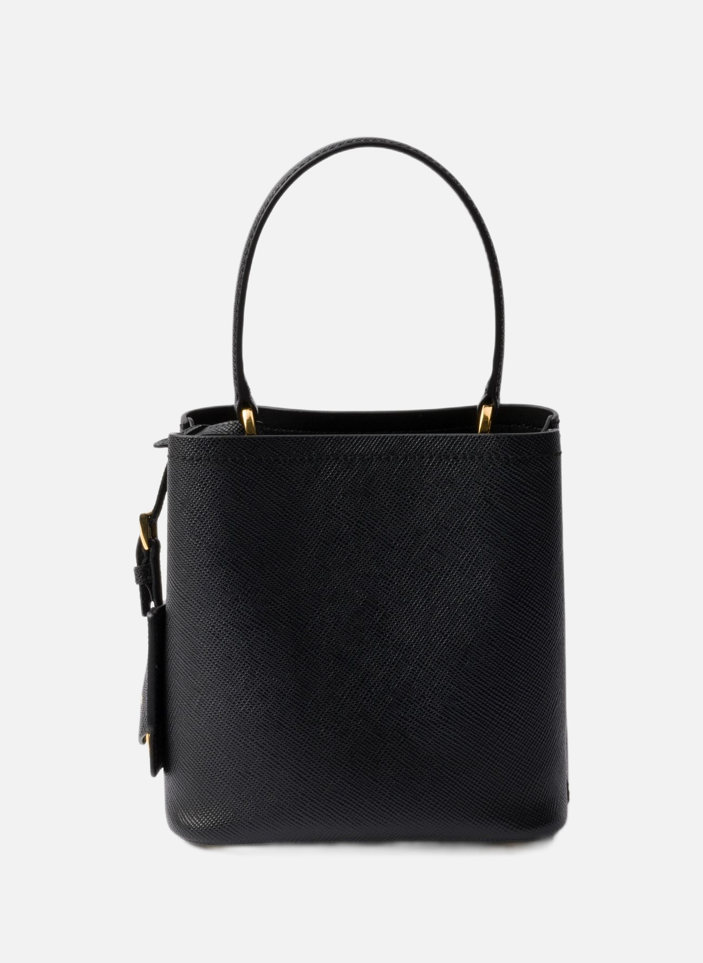 Mini sac prada panier en cuir saffiano PRADA Noir