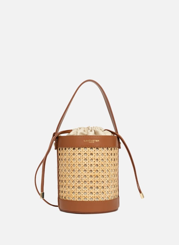 Sac seau - cannage rotin Marron by LANCASTER LANCASTER Sac seau - cannage rotin Marron