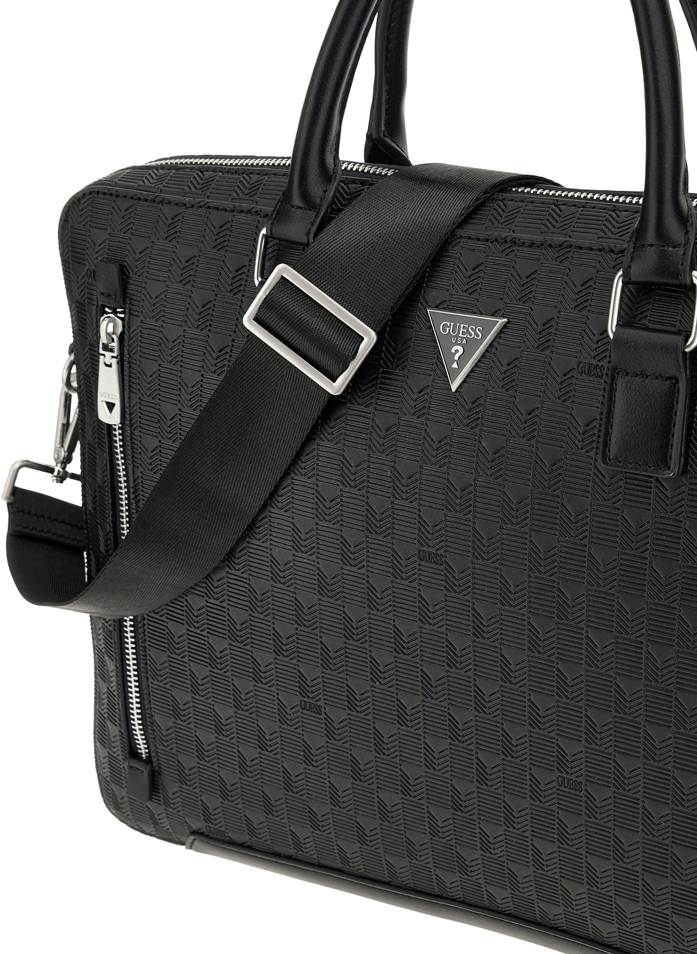 Textured document holder GUESS Black