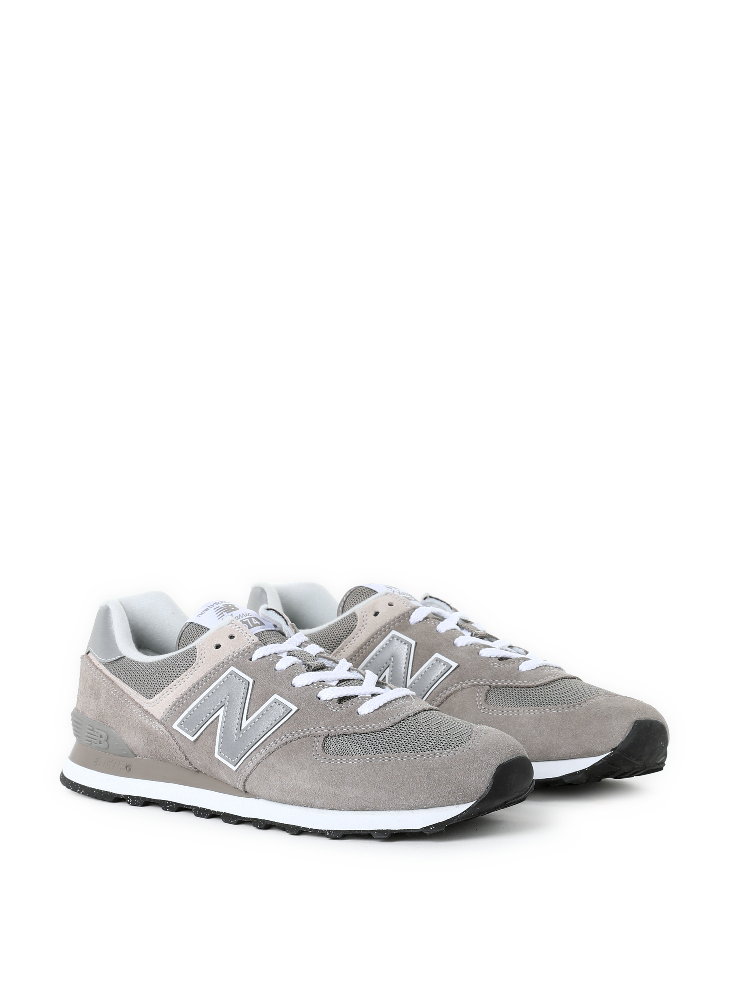574 leather and mesh low-top sneakers NEW BALANCE Grey