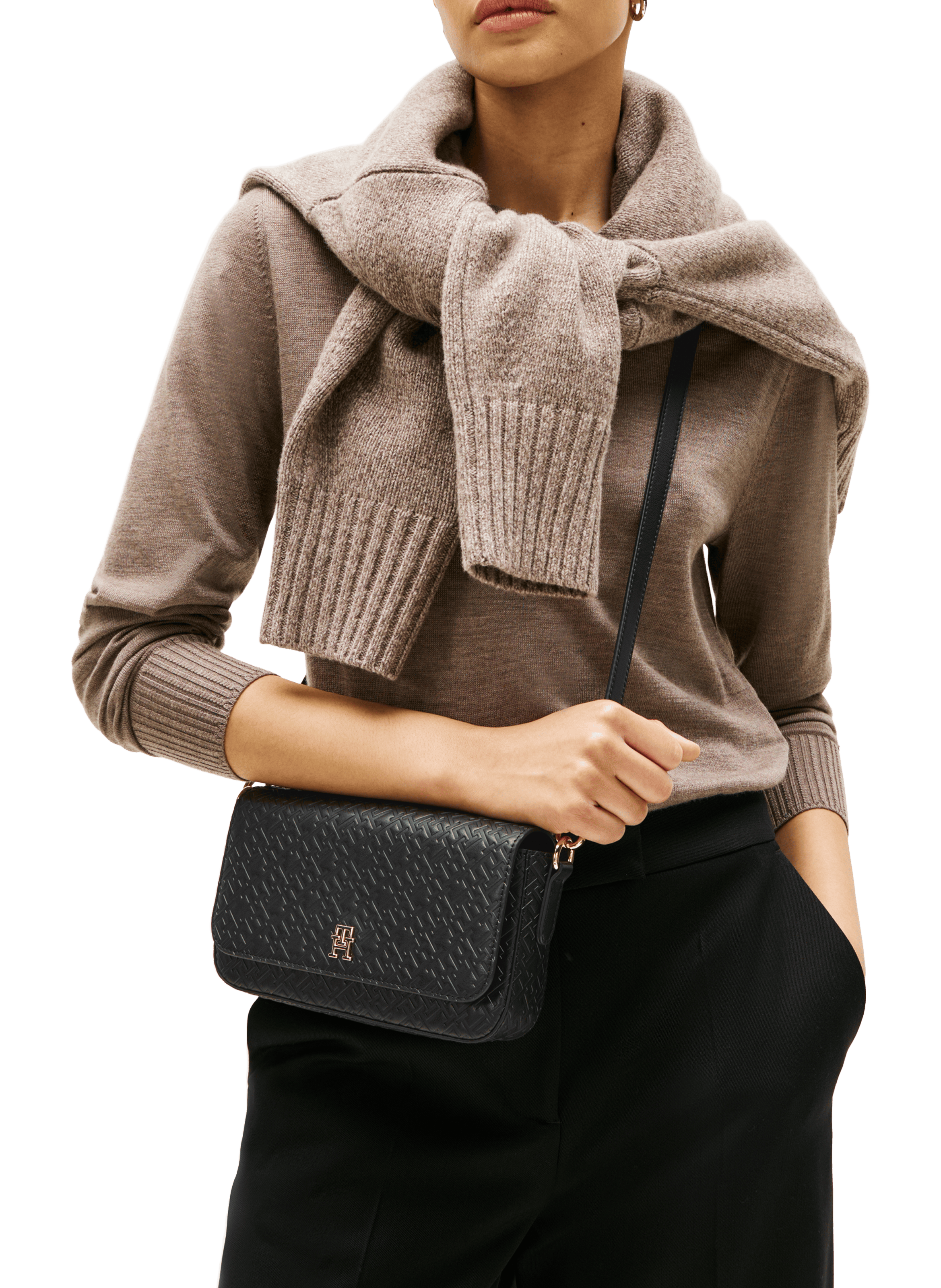 Sac à bandoulière logotype TOMMY HILFIGER Noir