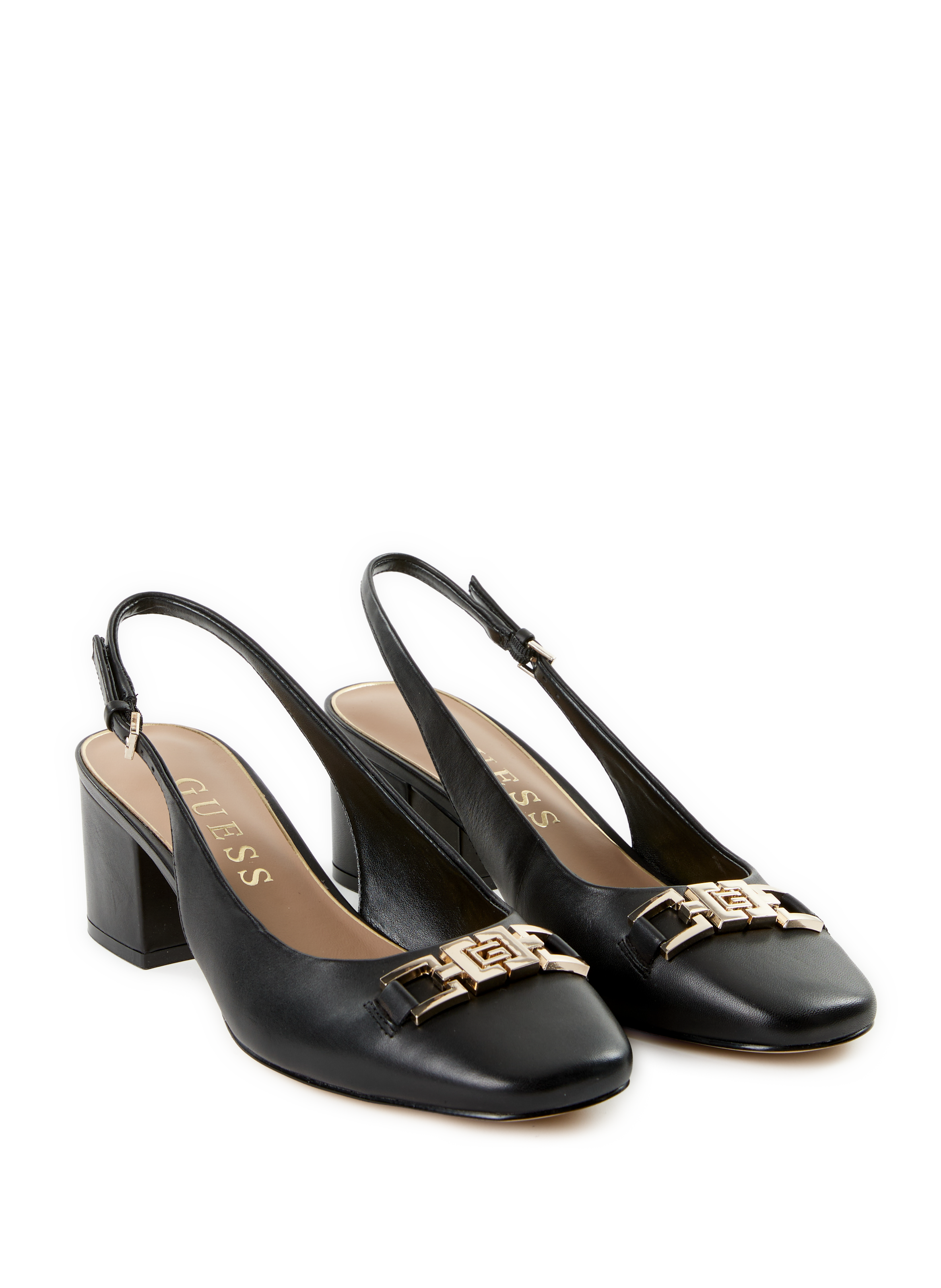 Slingback en cuir GUESS Noir
