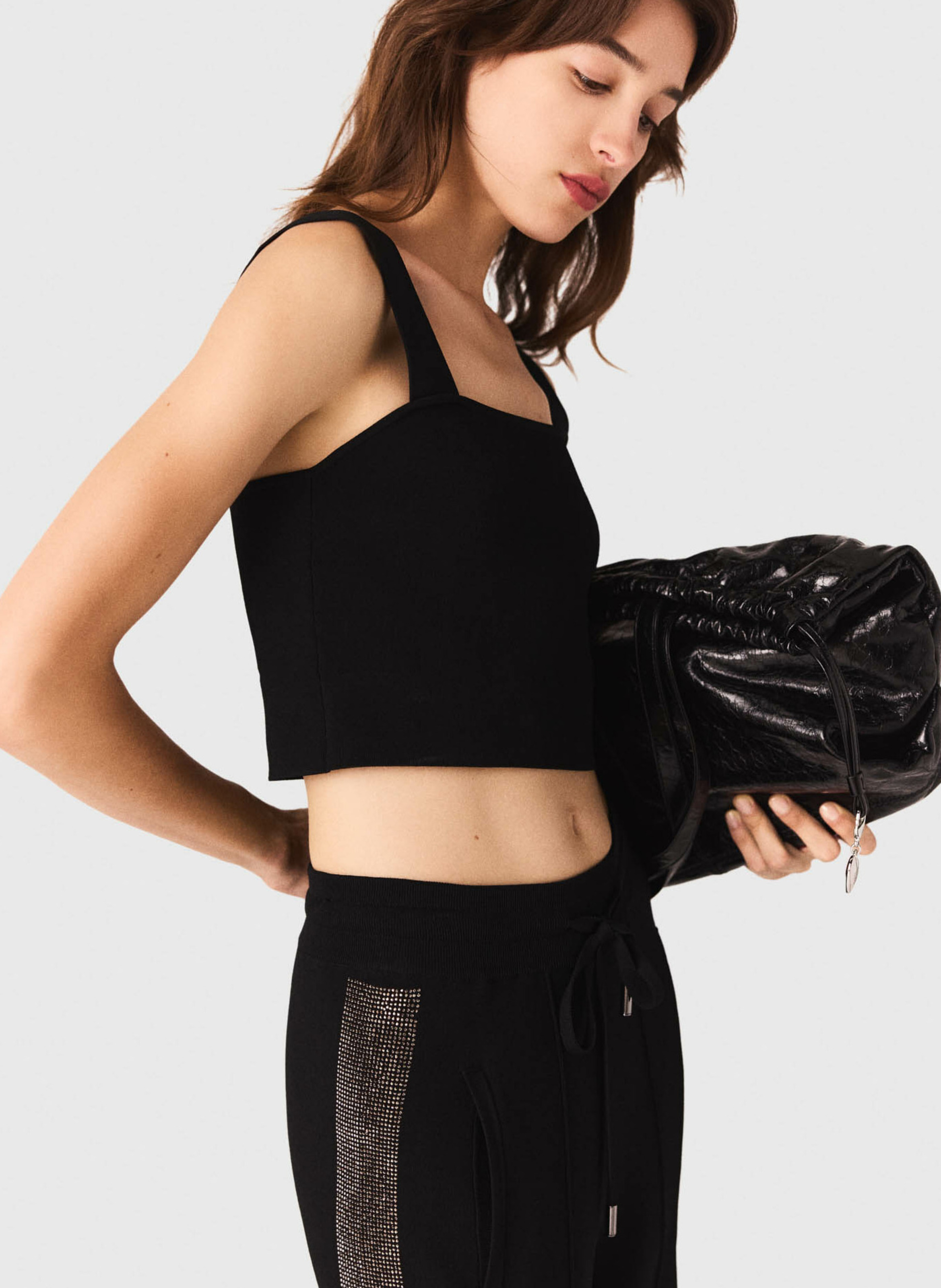 Crop top MAJE Noir