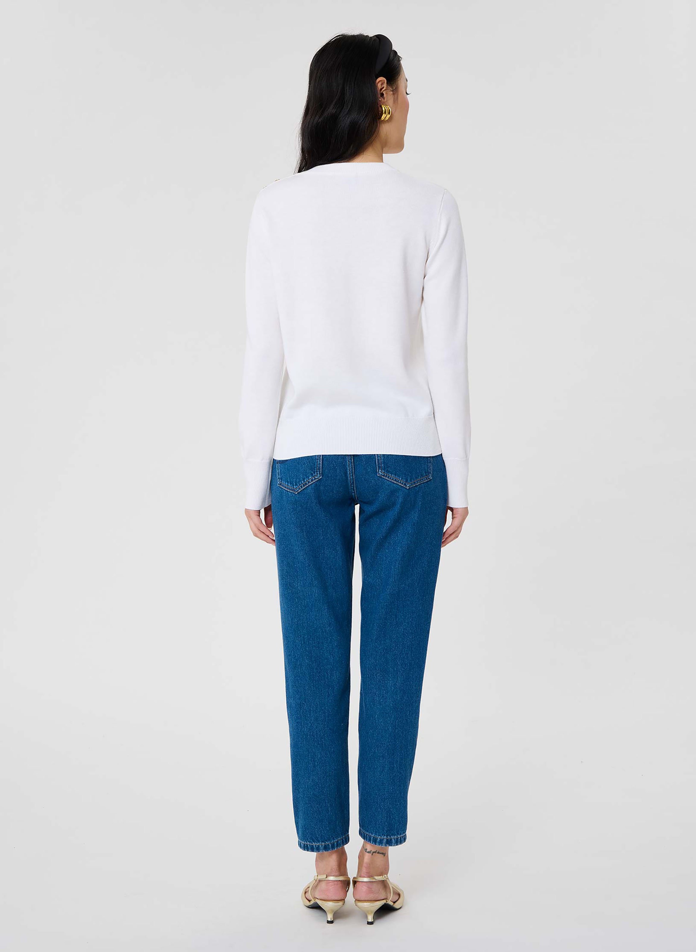 Pull prunette TARA JARMON Blanc