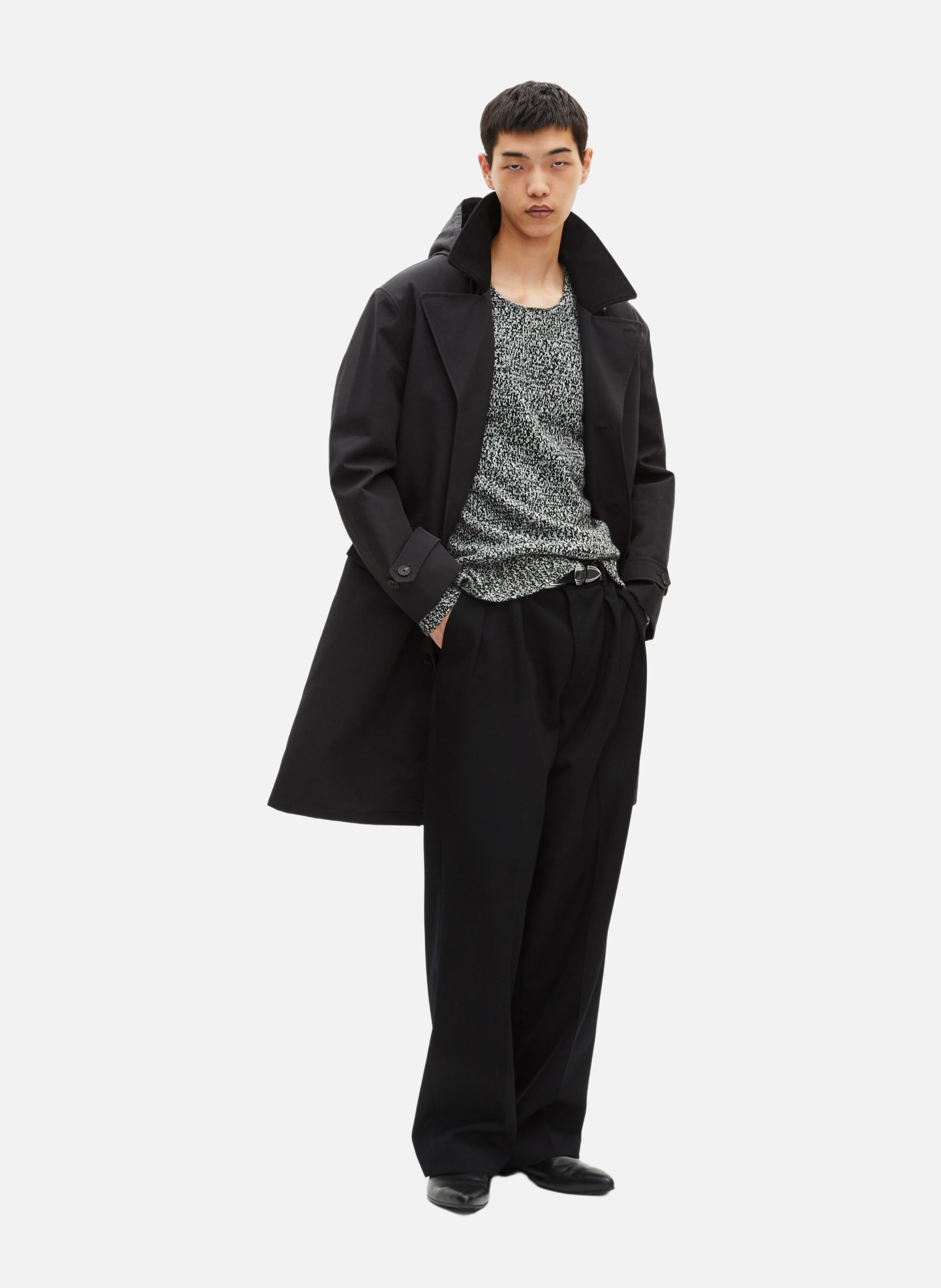 Parka type trench à capuche THE KOOPLES Noir