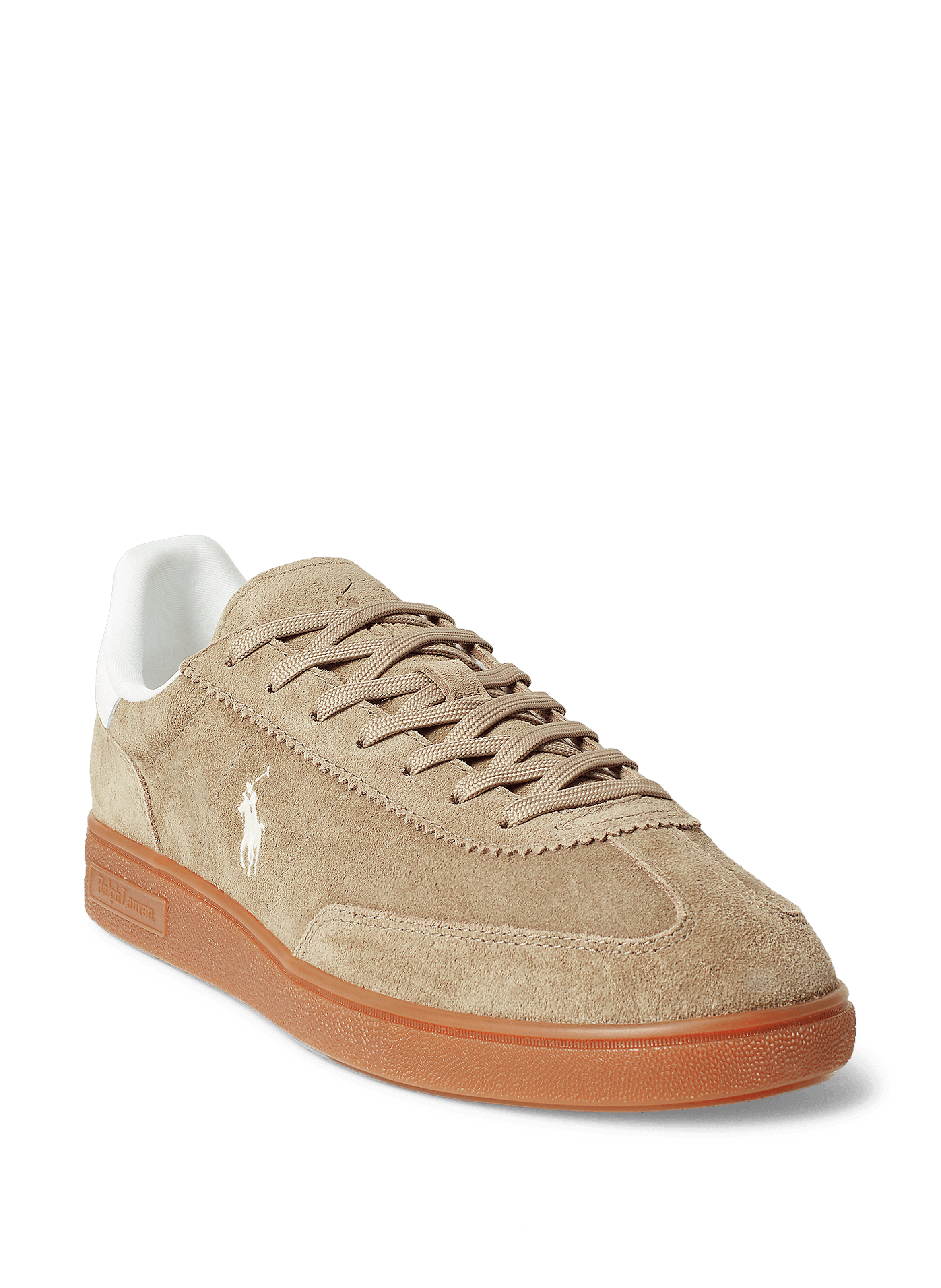 Suede and Leather Mixed Material Sneakers POLO RALPH LAUREN Beige