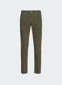 Pantalon slim en velours côtelé en coton mélangé  Combat green