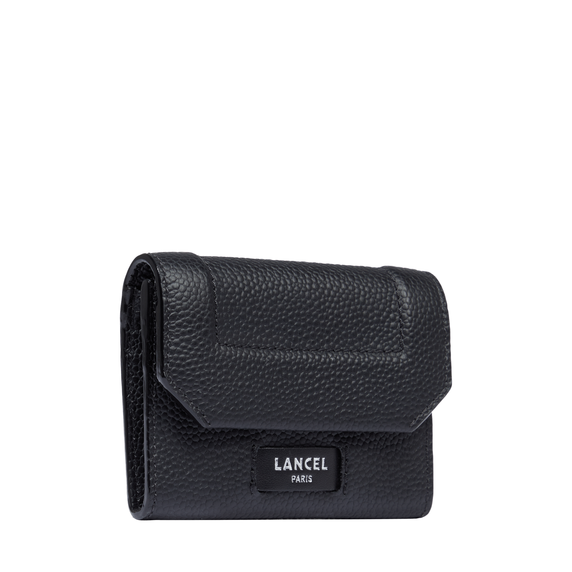 Mini portefeuille rabat en cuir ninon de lancel LANCEL Noir