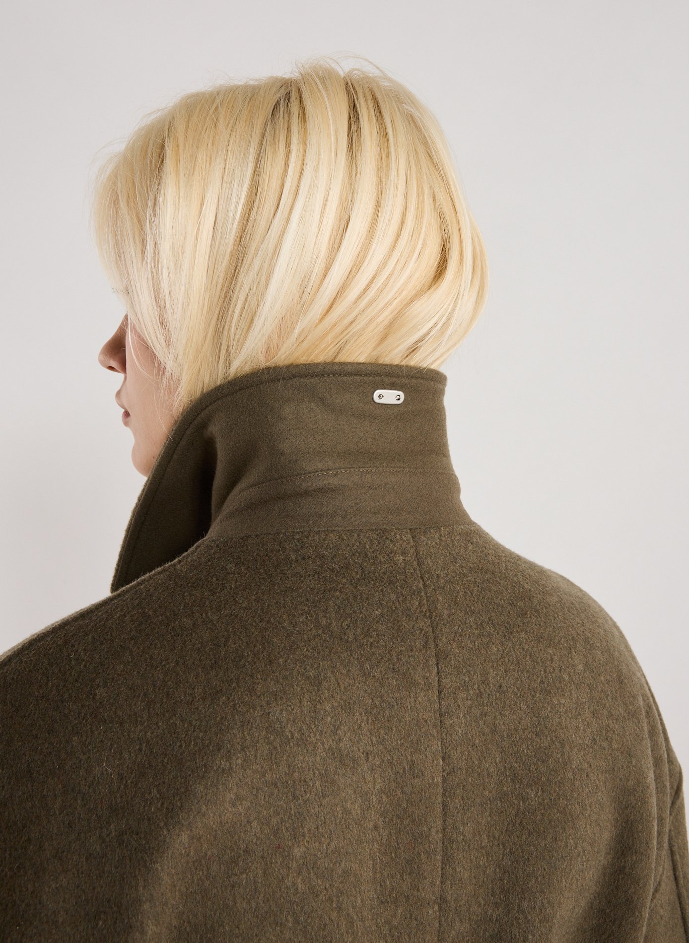 Classic Wool Blend Coat with Collar OUR LEGACY Khaki
