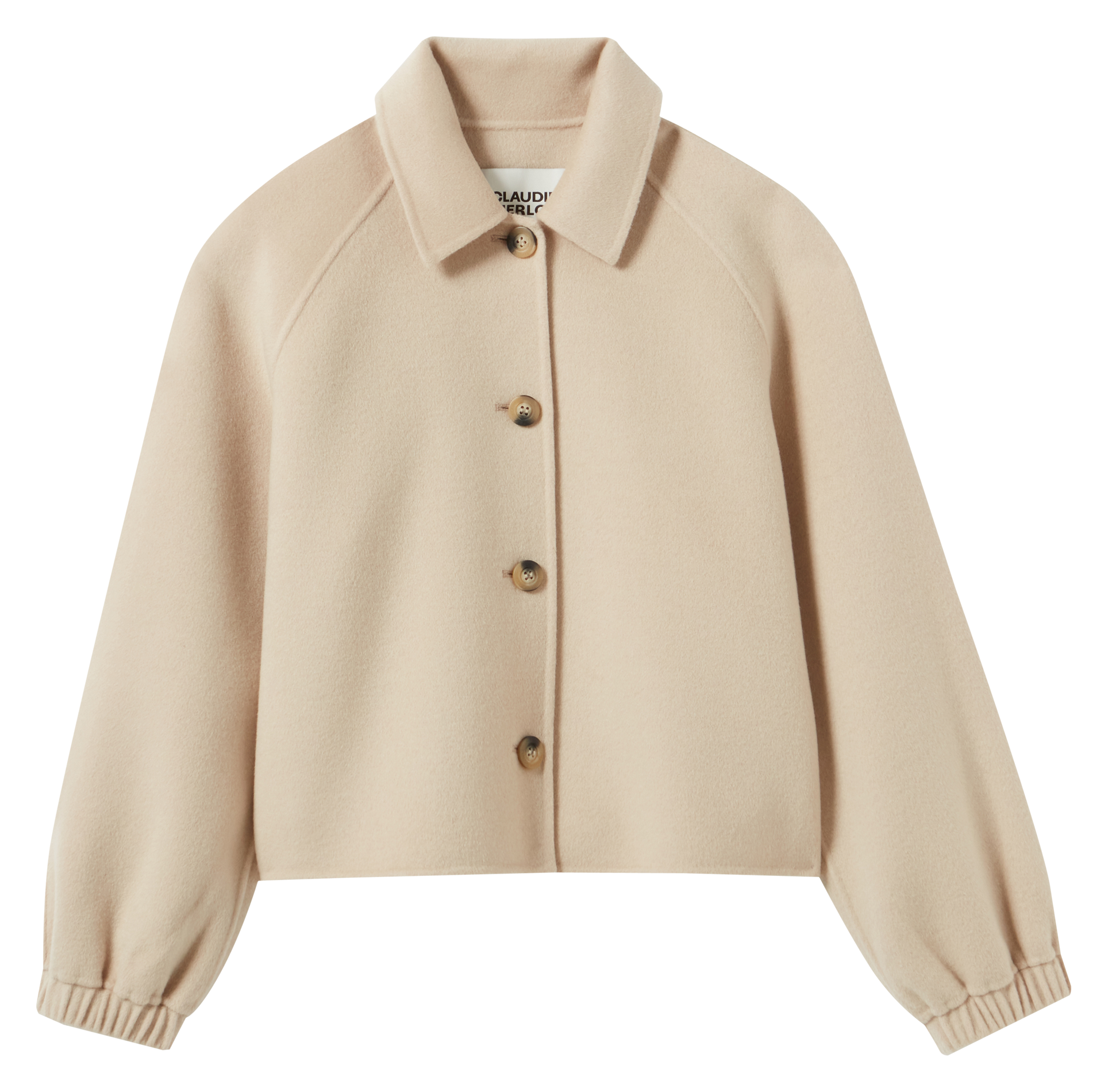 CLAUDIE PIERLOT Veste courte en laine mélangée Beige