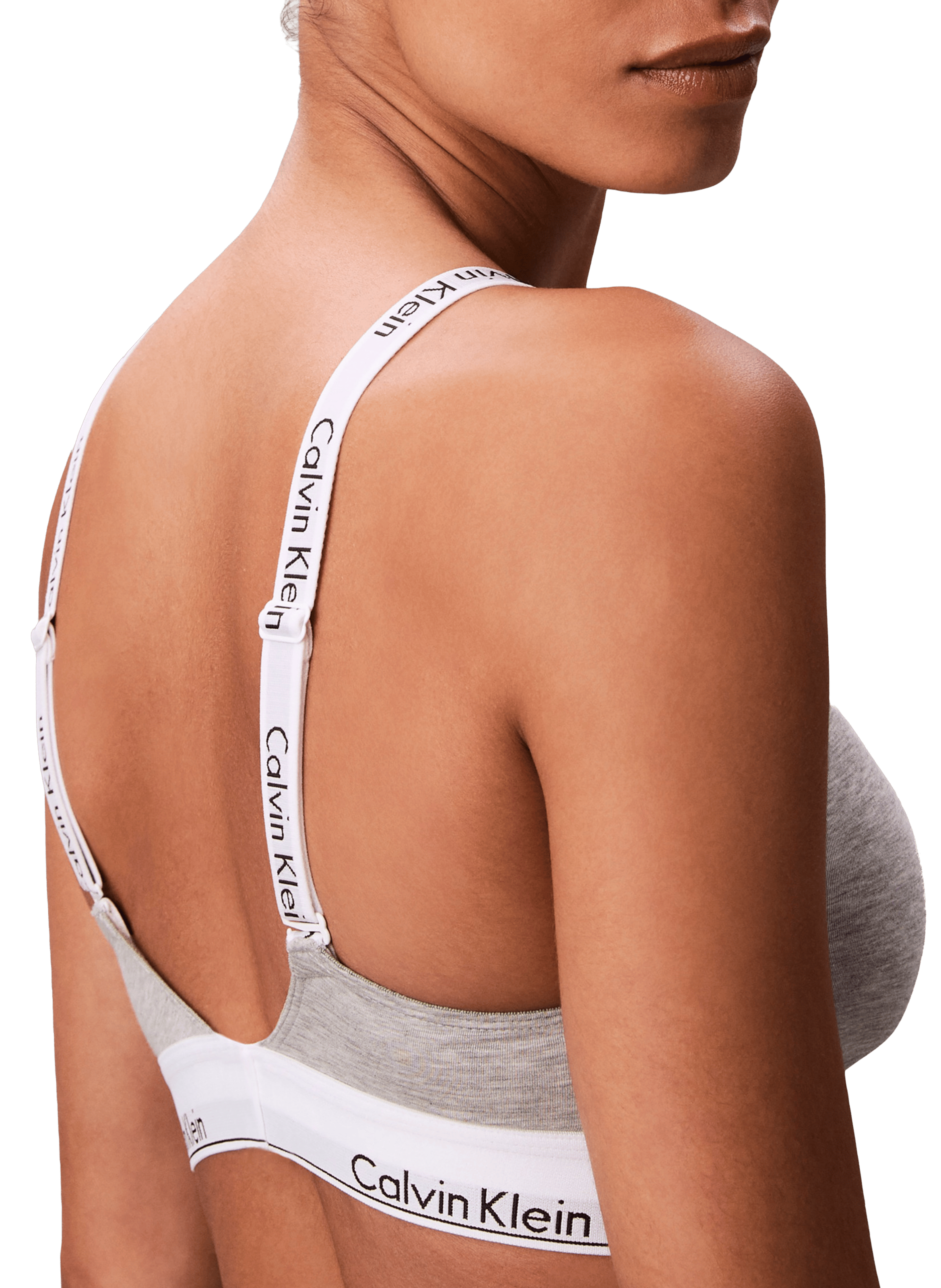Brassière en coton mélangé CALVIN KLEIN Gris