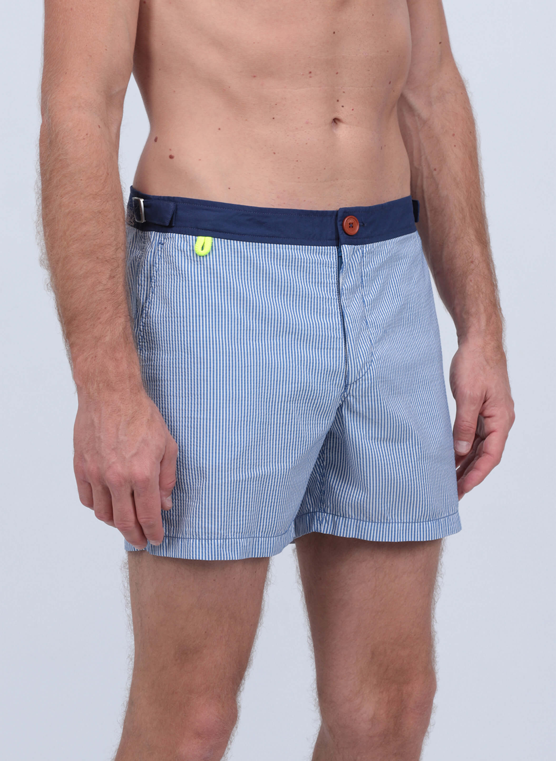 Short de bain seersucker GILI'S Bleu