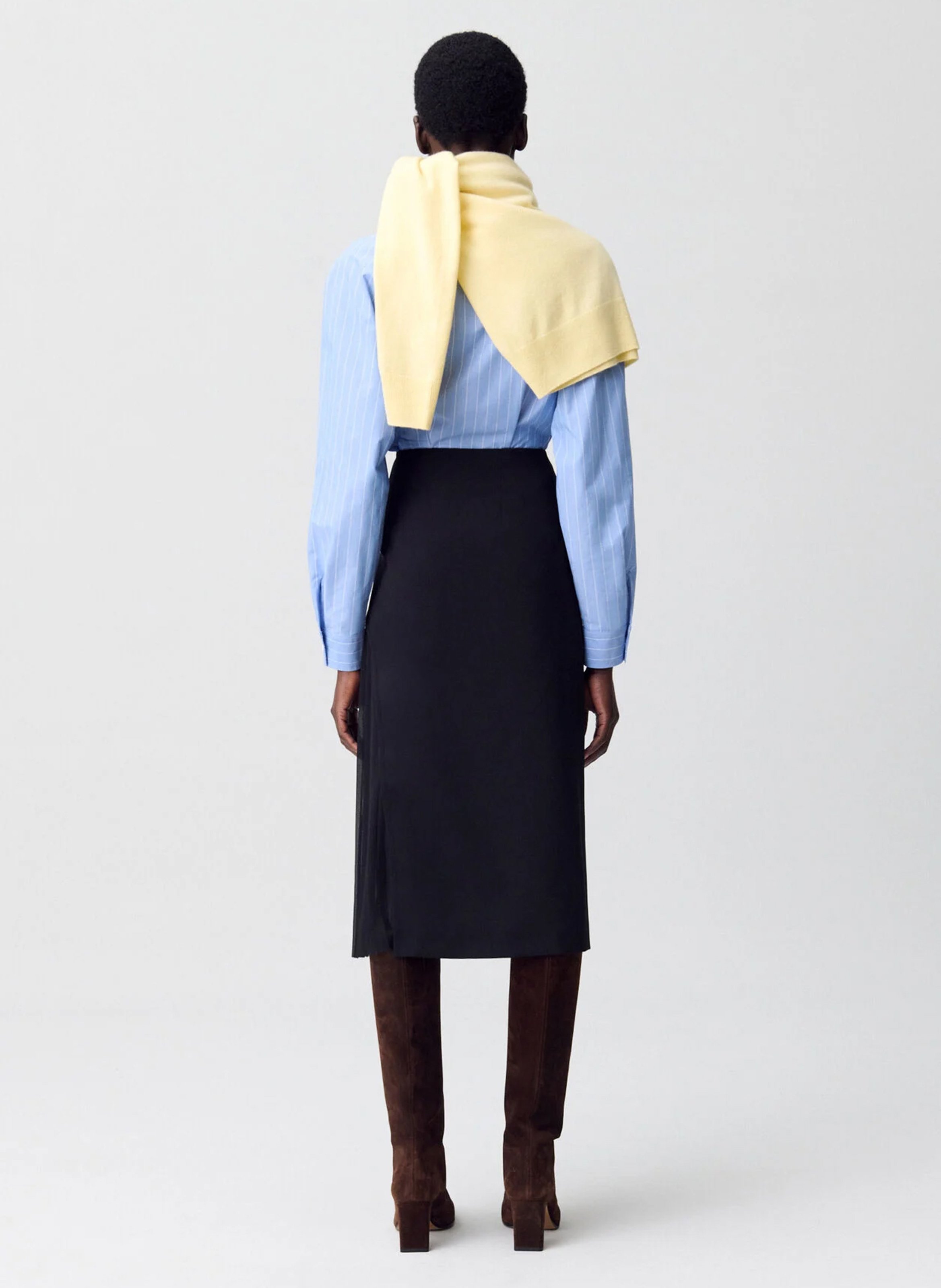 Jupe midi plissée simona CLAUDIE PIERLOT Noir