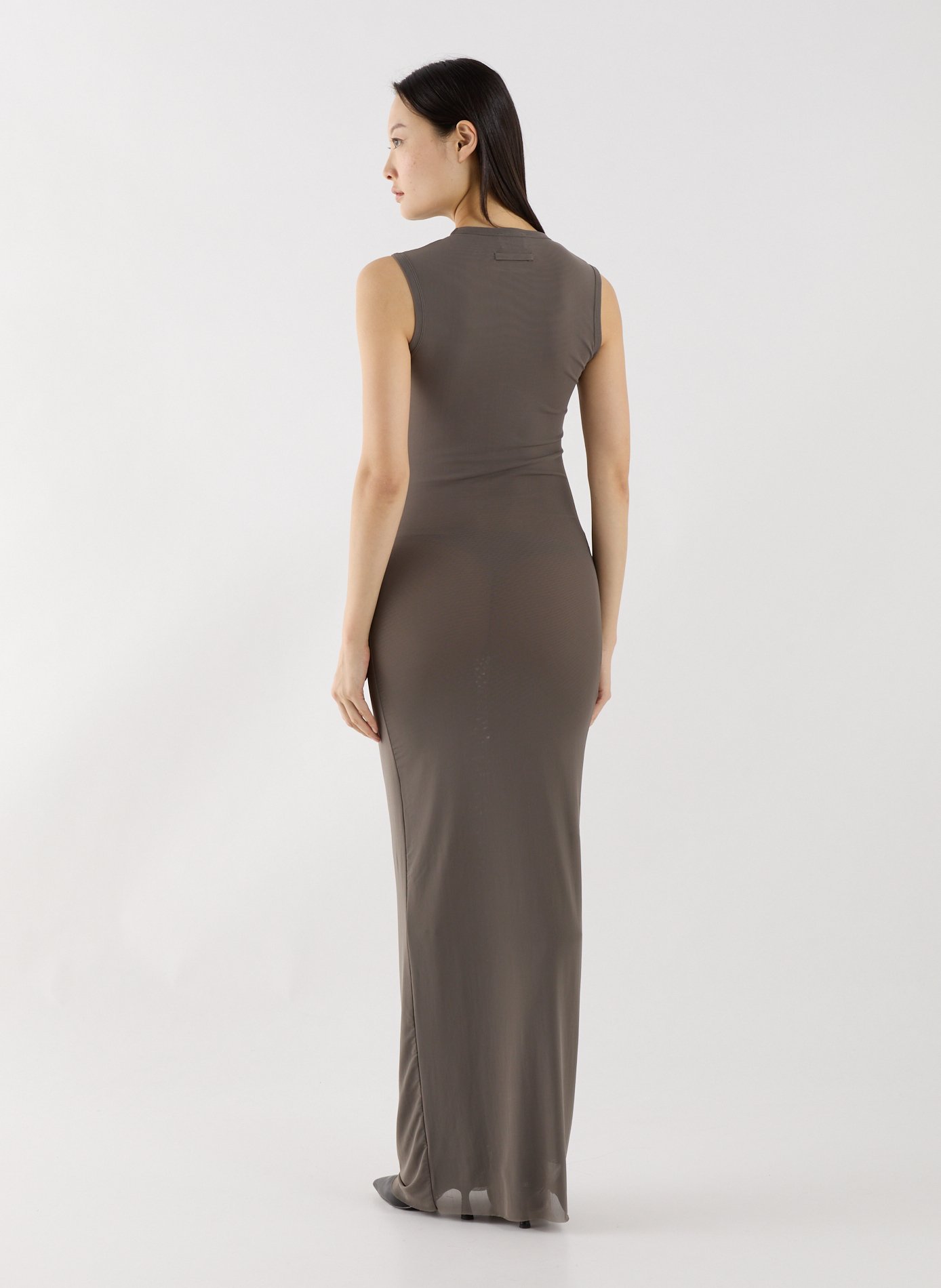 Robe droite longue à col rond JEAN PAUL GAULTIER Gris