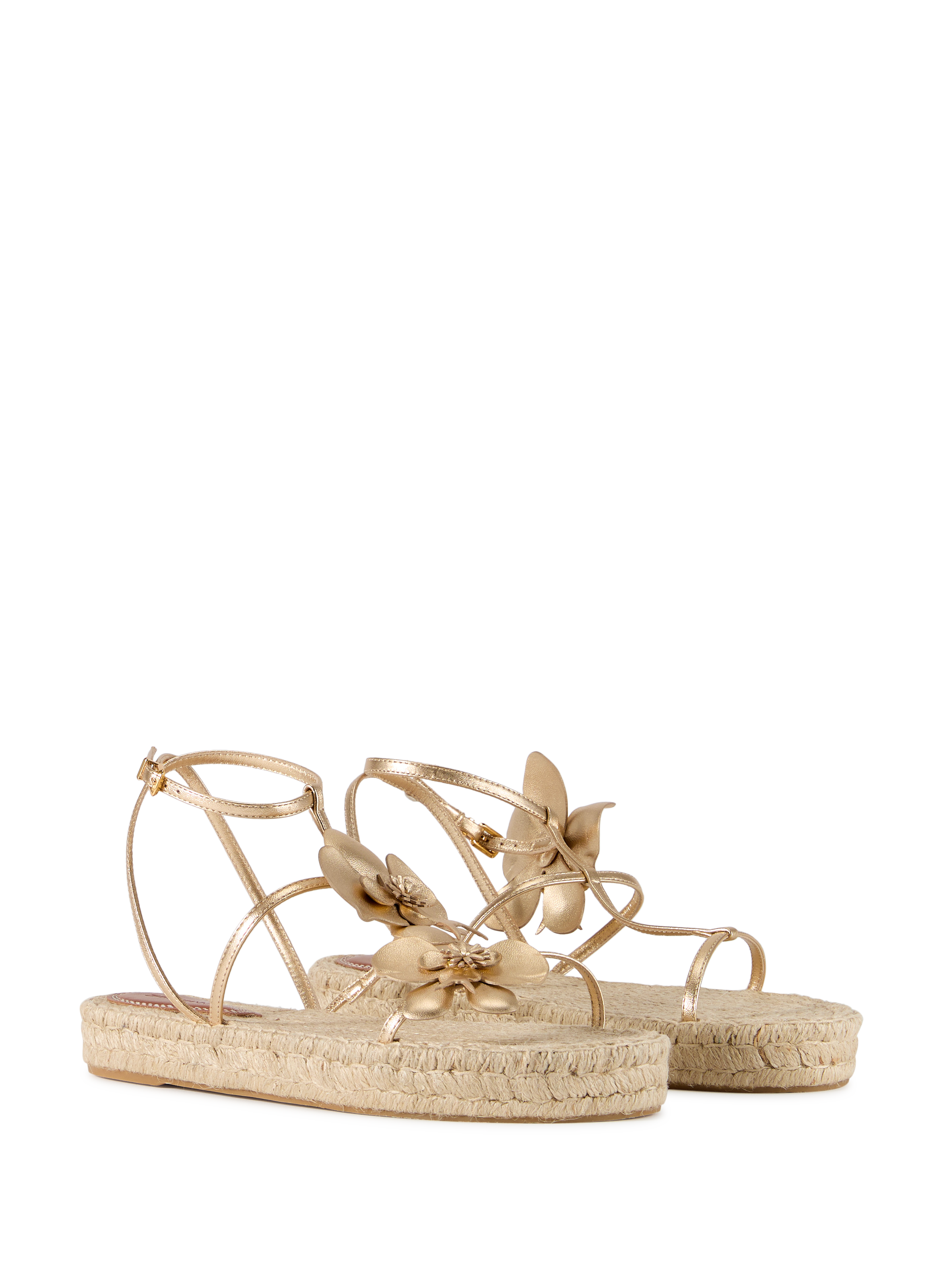 Sandales fleur en cuir ZIMMERMANN Doré