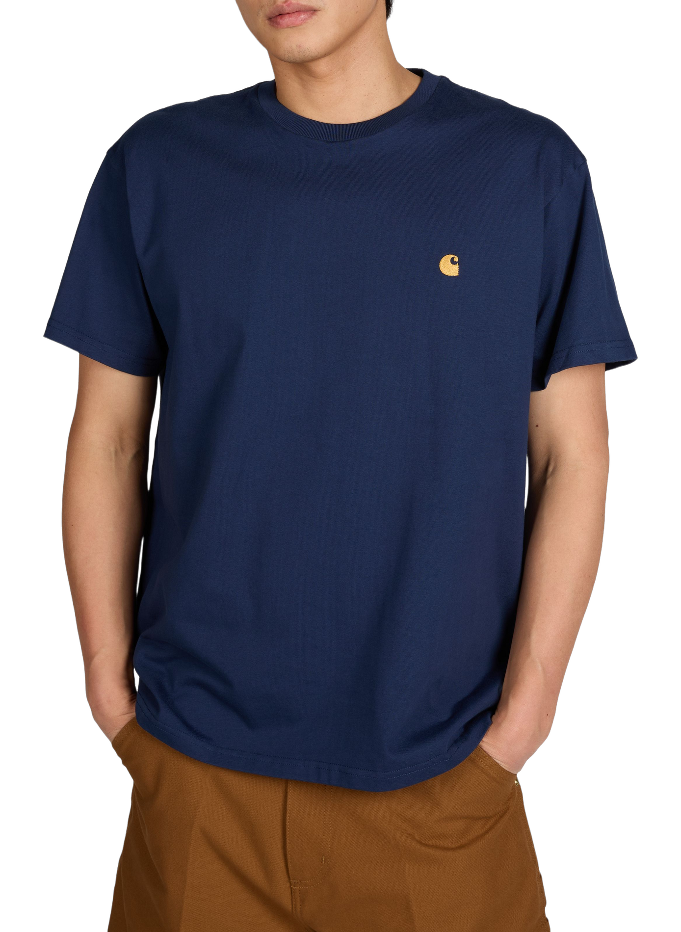 Straight-fit cotton T-shirt CARHARTT WIP Blue