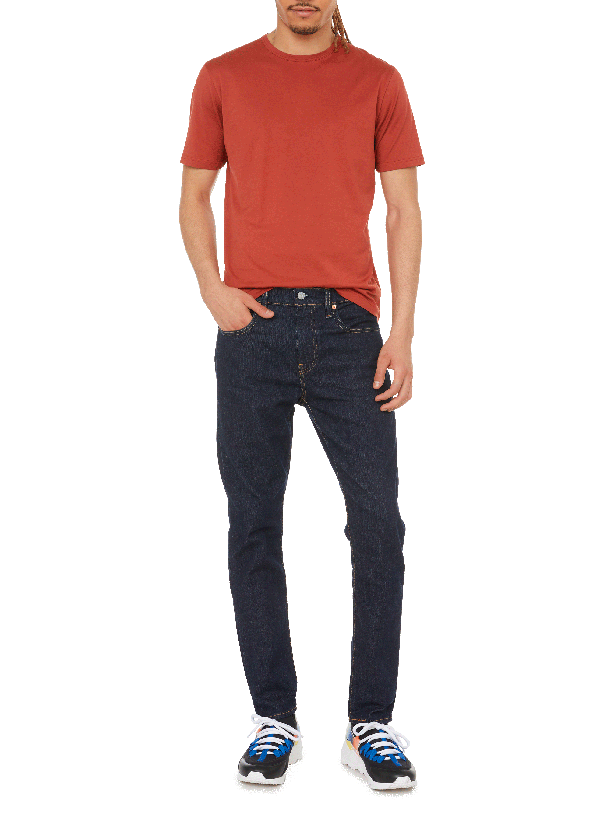 Jean 512 Slim Tape en coton denim LEVI'S Gris