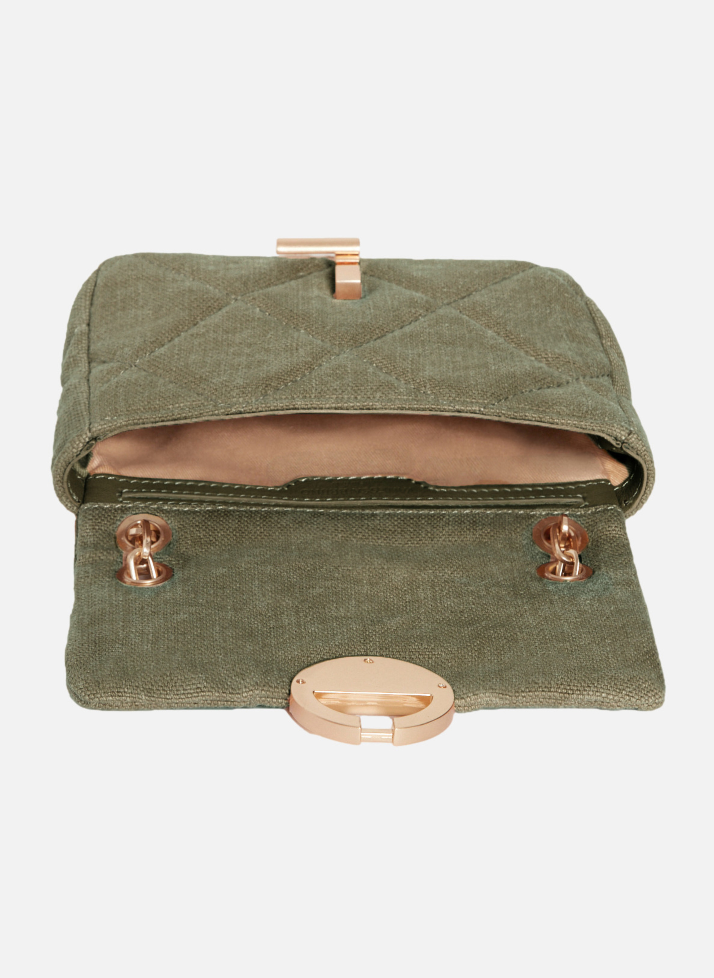 Petit sac moon en lin VANESSA BRUNO Vert
