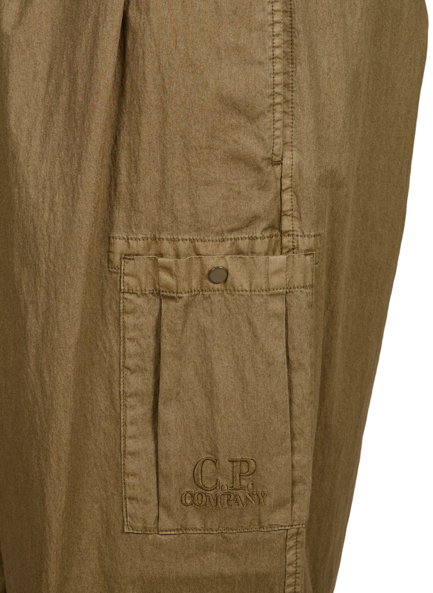Crinkled cotton blend trousers CP COMPANY Green