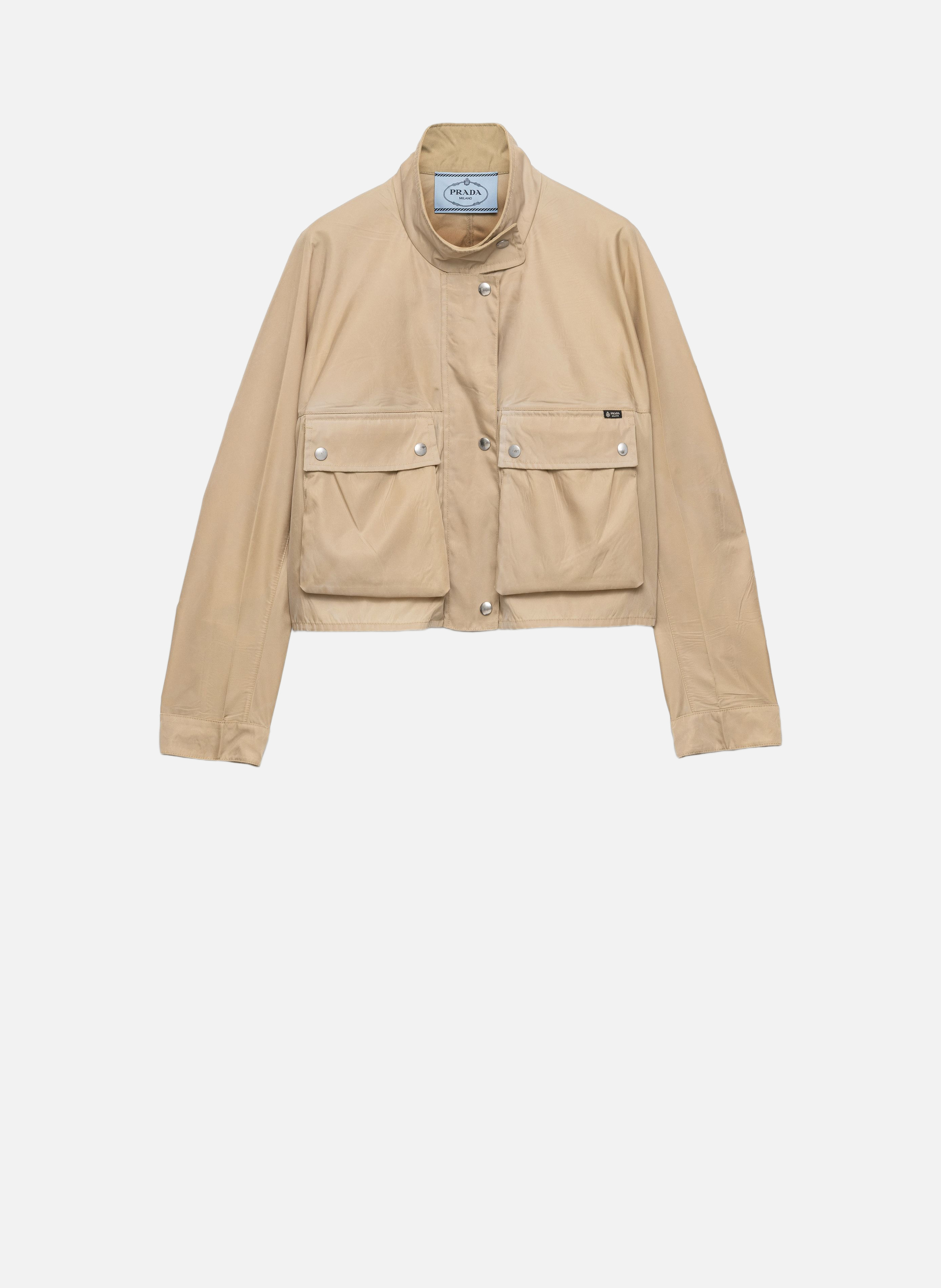 Veste en re-nylon lavé PRADA Marron