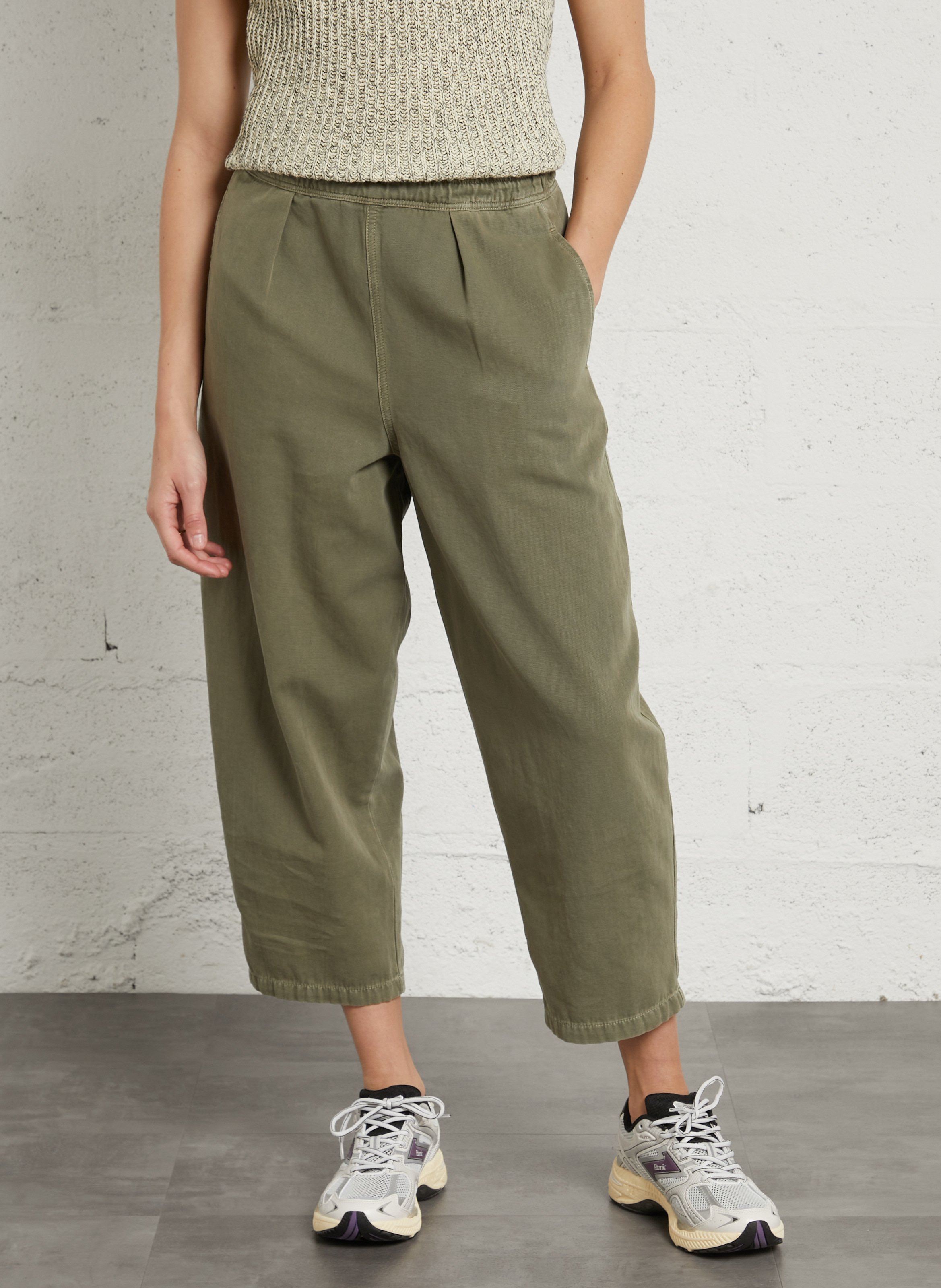 Jogginc large en coton et coton recyclé mélangé lycaz AMERICAN VINTAGE Vert