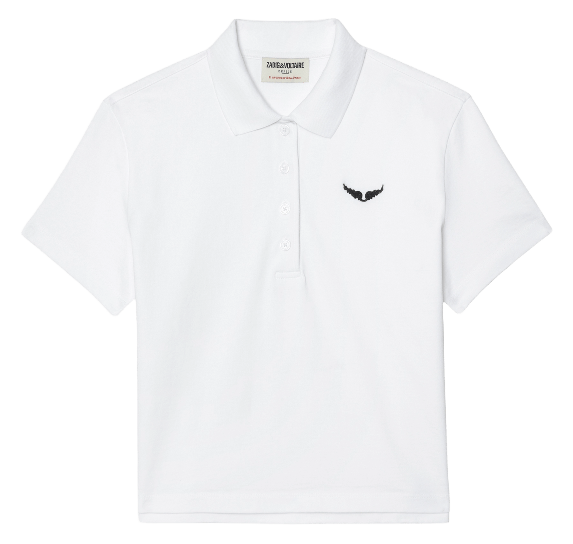 Kurzes Baumwollpolo Mirta ZADIG&VOLTAIRE Weiss