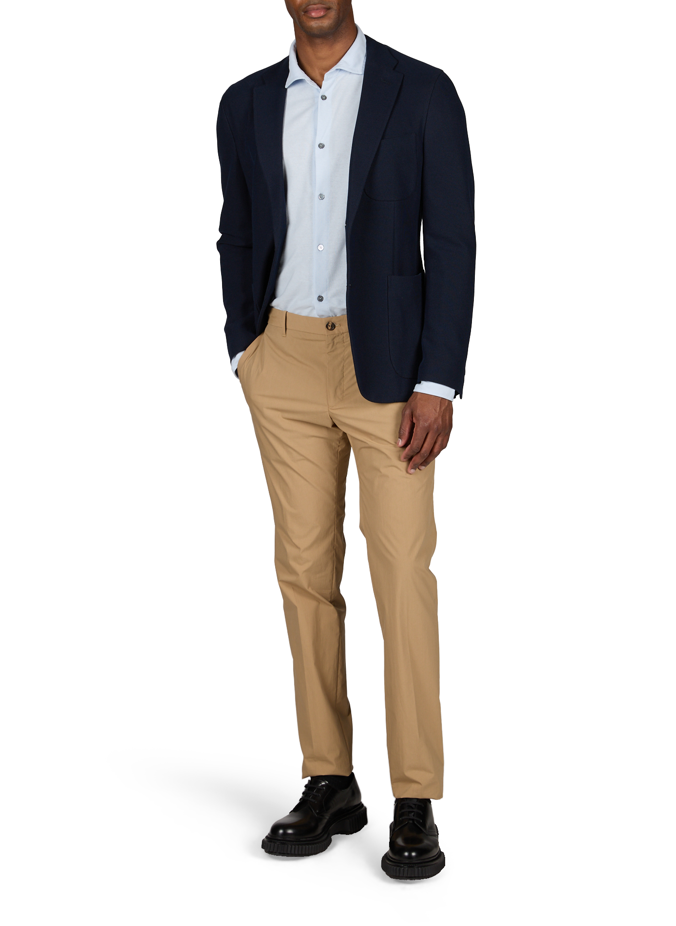 Veste col tailleur en coton SLOWEAR Bleu
