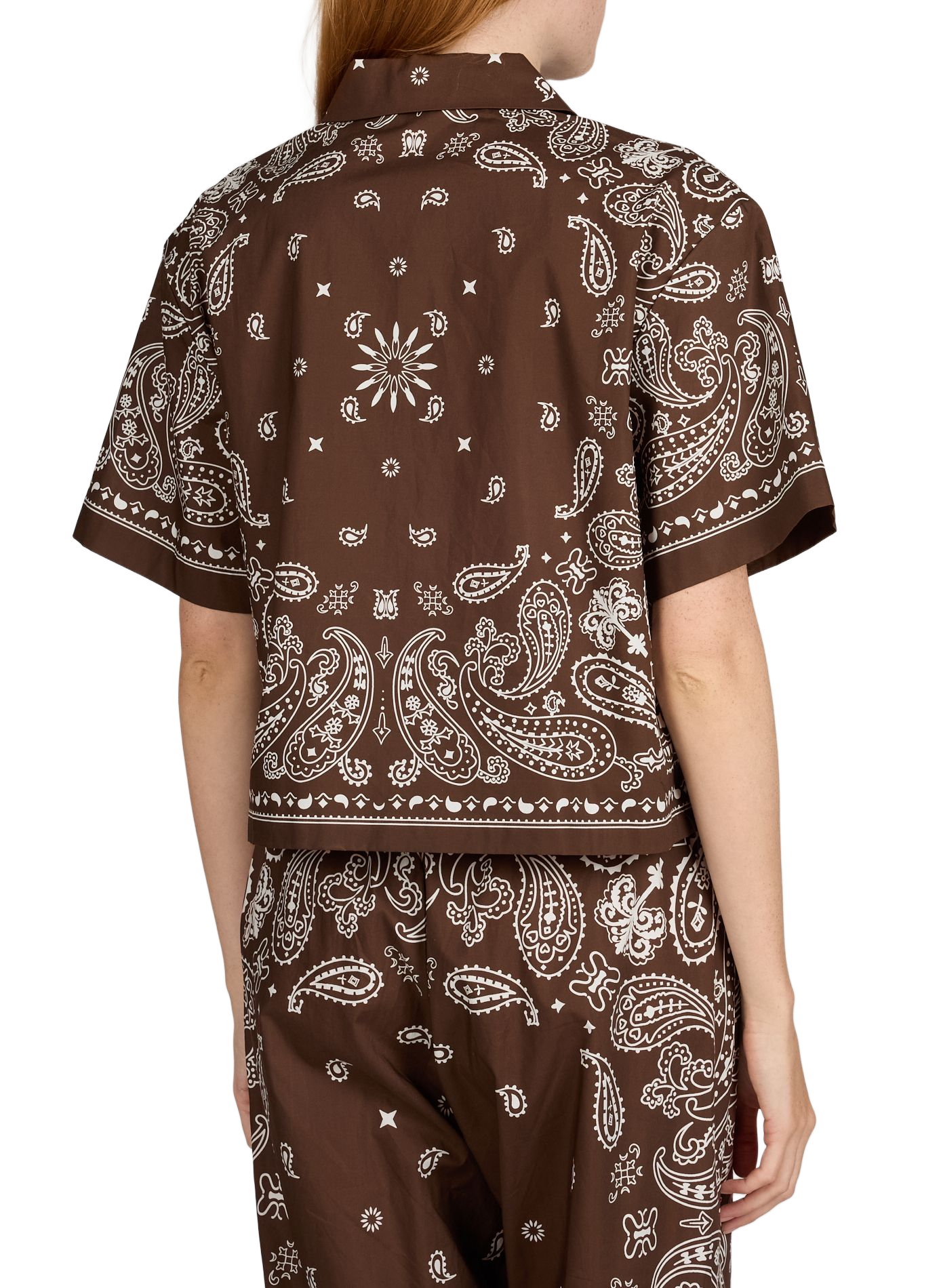 Chemisier Luz à motif bandana en coton SUNCOO Marron