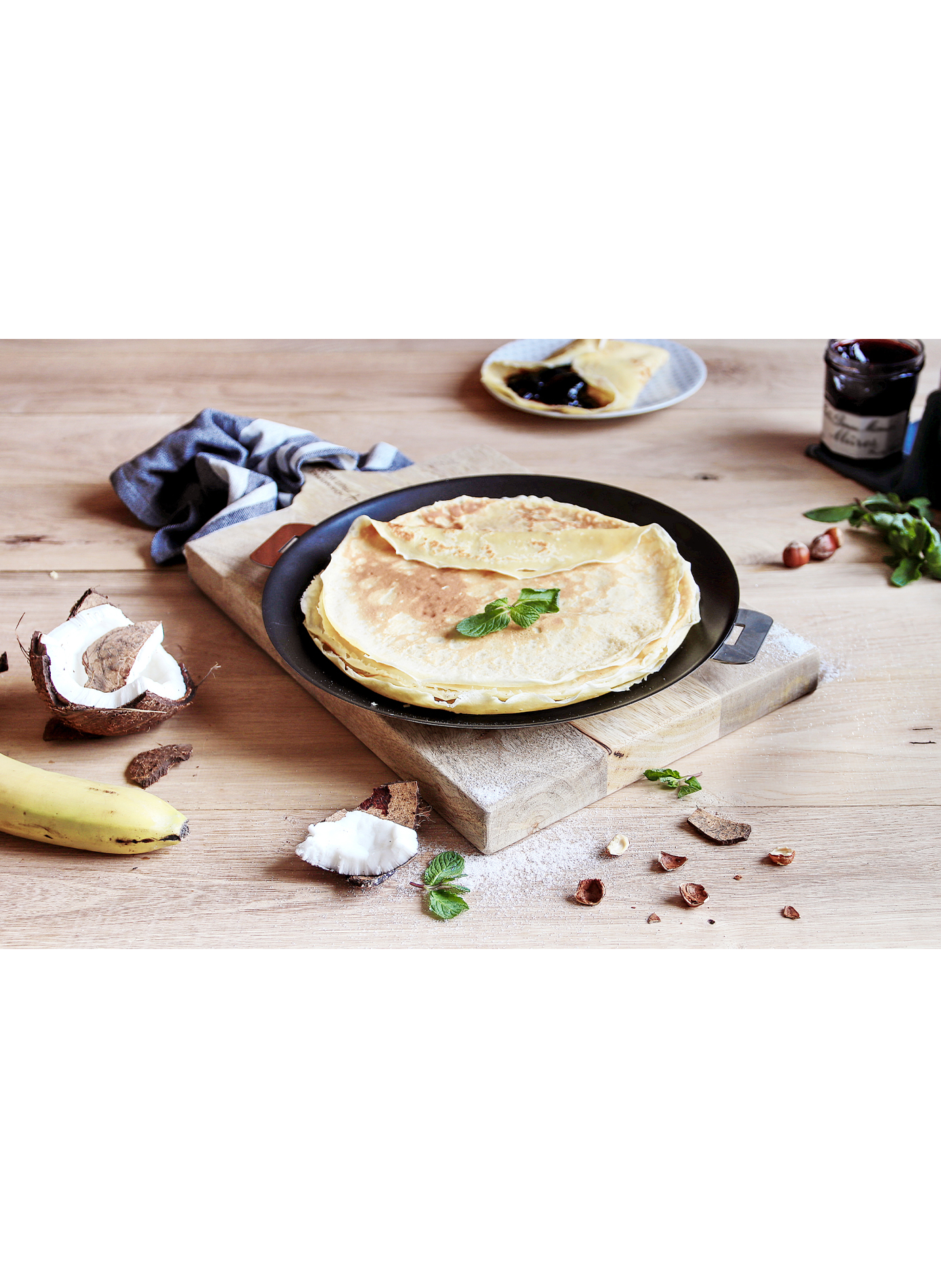 Poêle à crêpes anti-adhésive Mutine en inox CRISTEL Gris