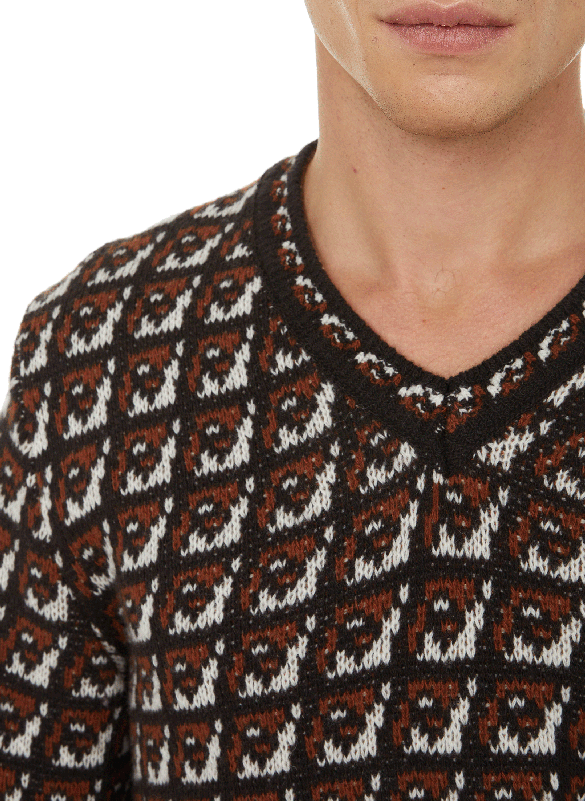 Pull à motifs PRADA Marron