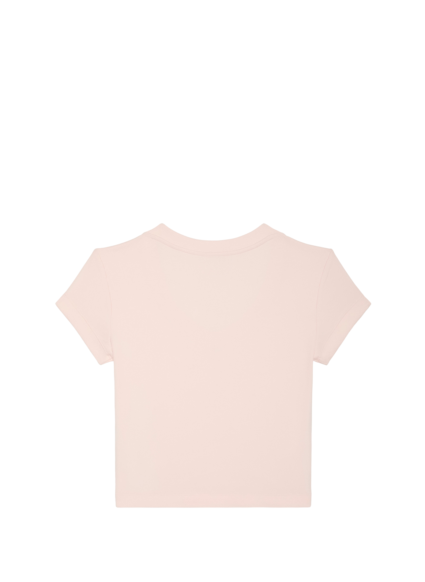 T-shirt met V-hals van gemengd katoen | Roze CALVIN KLEIN Dames