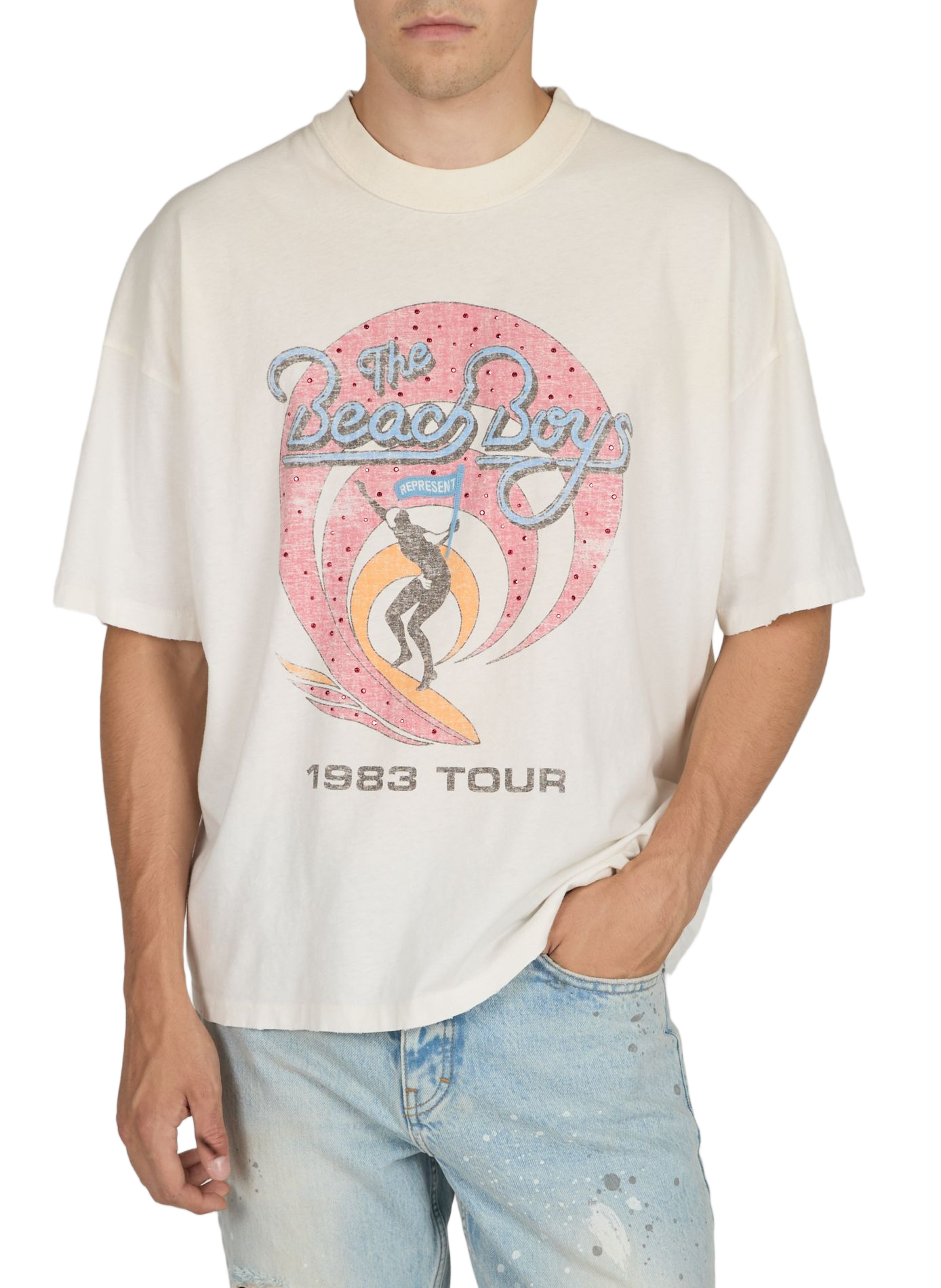 Tee-shirt en coton imprimé REPRESENT Beige