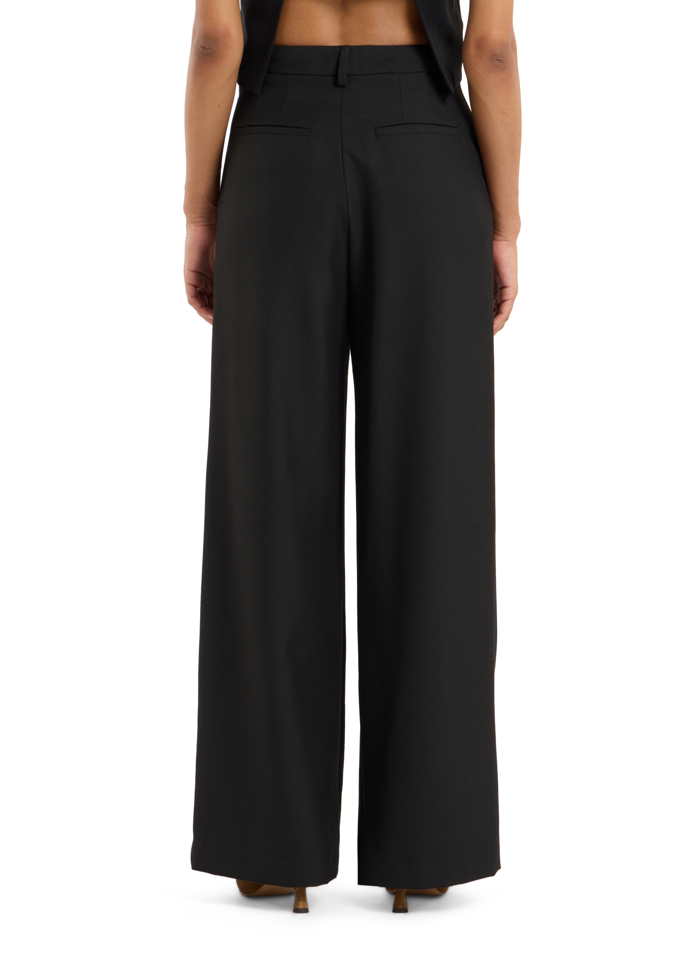 High-waisted wide-leg trousers SAISON 1865 Black