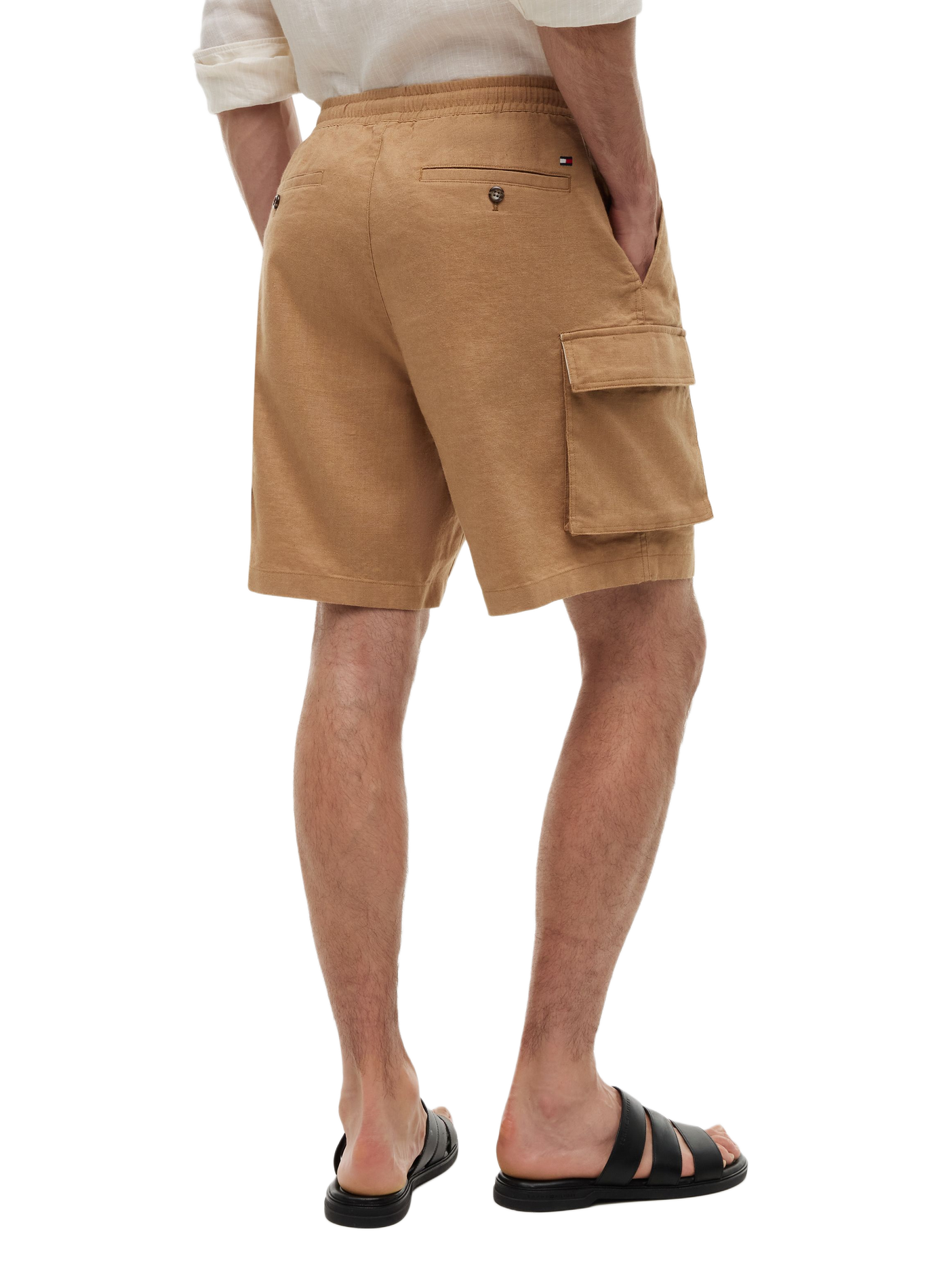 Short in blended linen TOMMY HILFIGER Brown