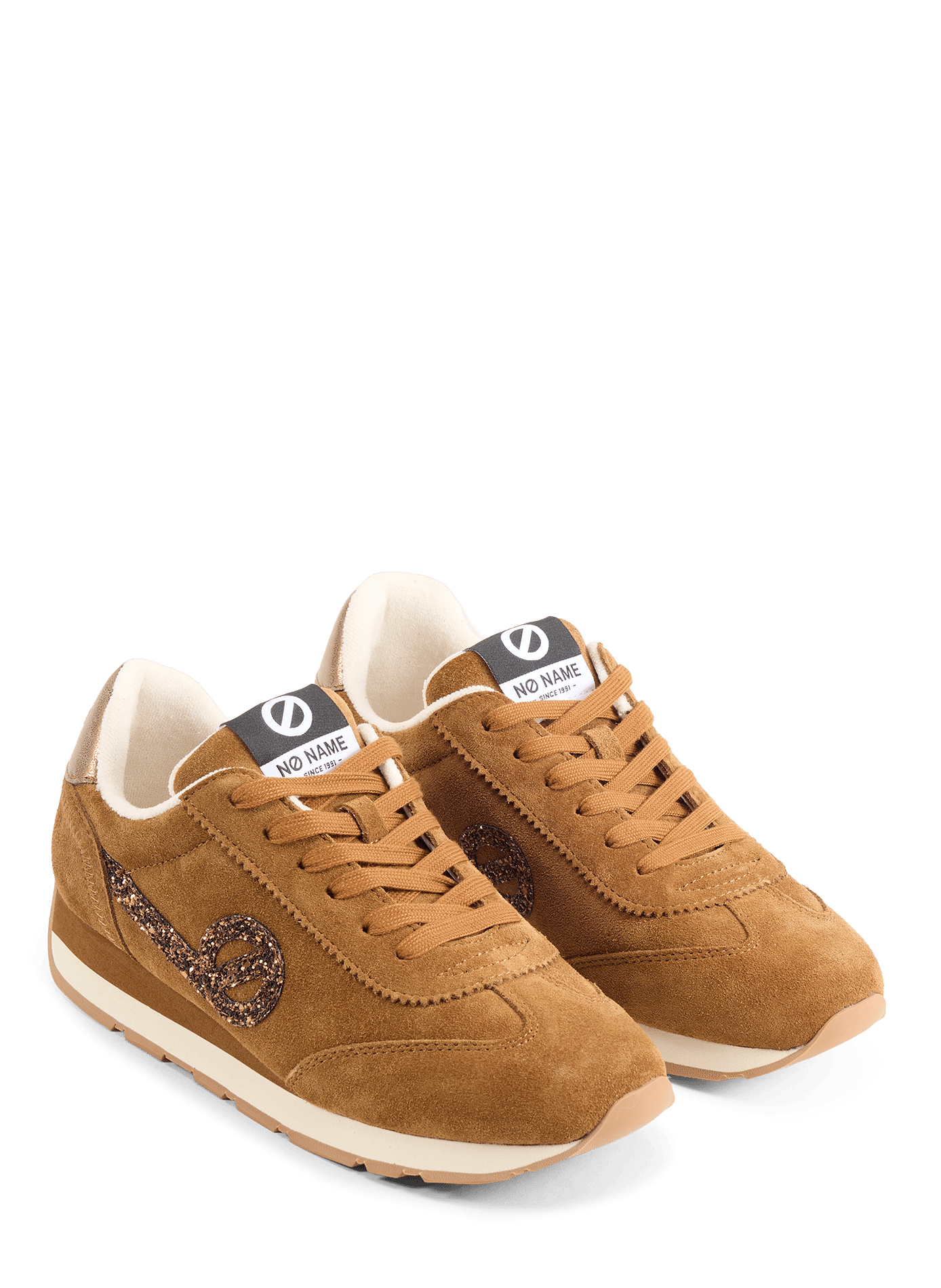 City Run Jogger leather suede sneakers NO NAME Brown