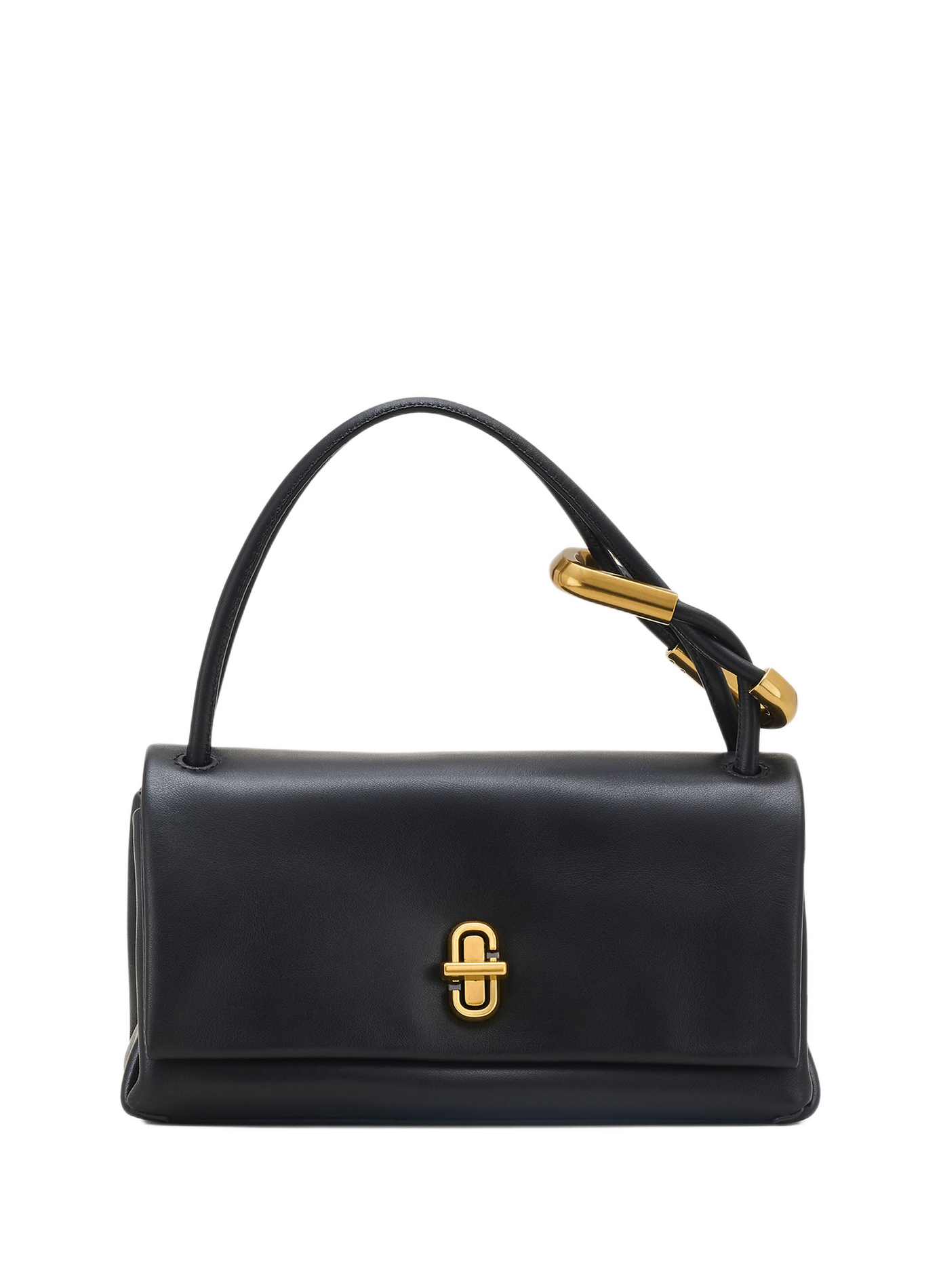 Die Mini-Doppeltasche aus glattem Leder MARC JACOBS Schwarz