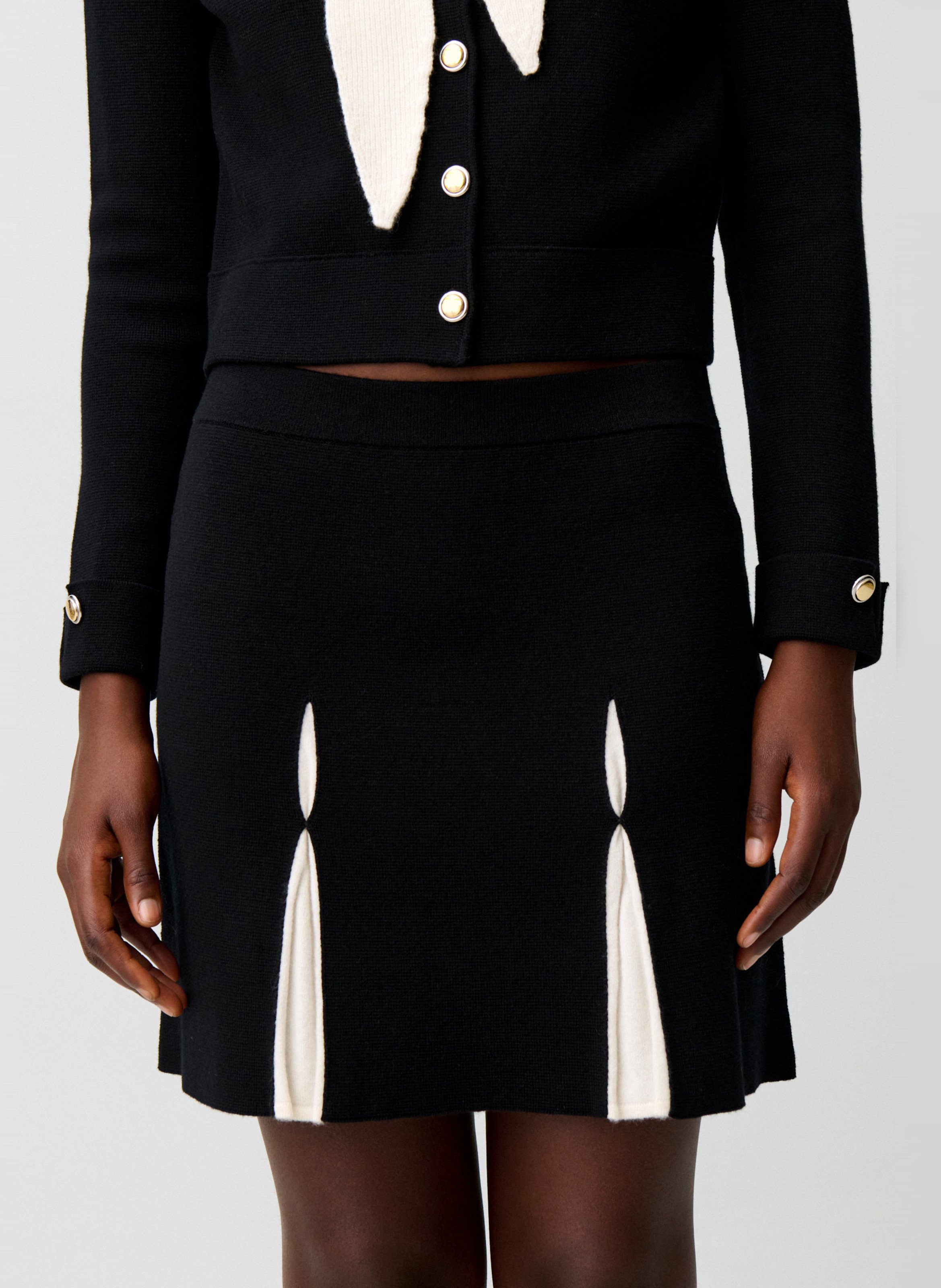 Jupe courte en laine et coton CLAUDIE PIERLOT Multicolore